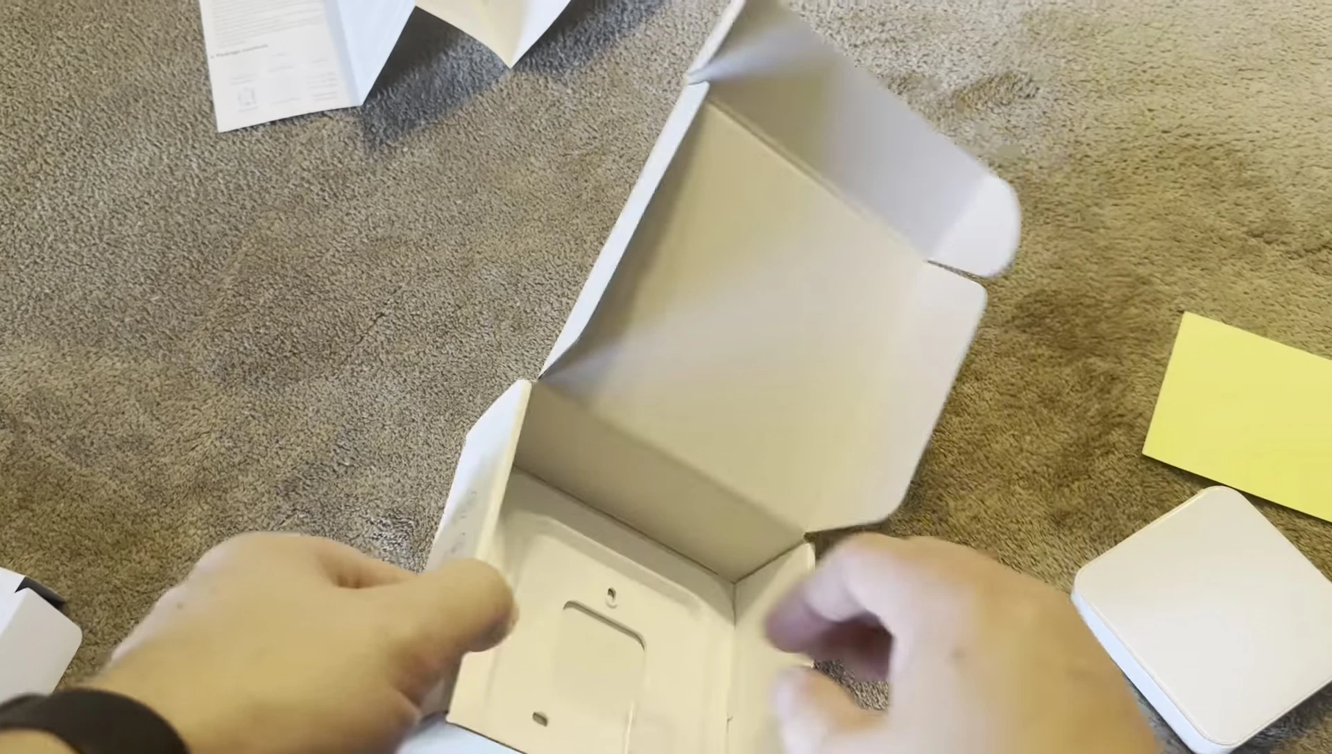 The wall plate and the thermostat unit.
