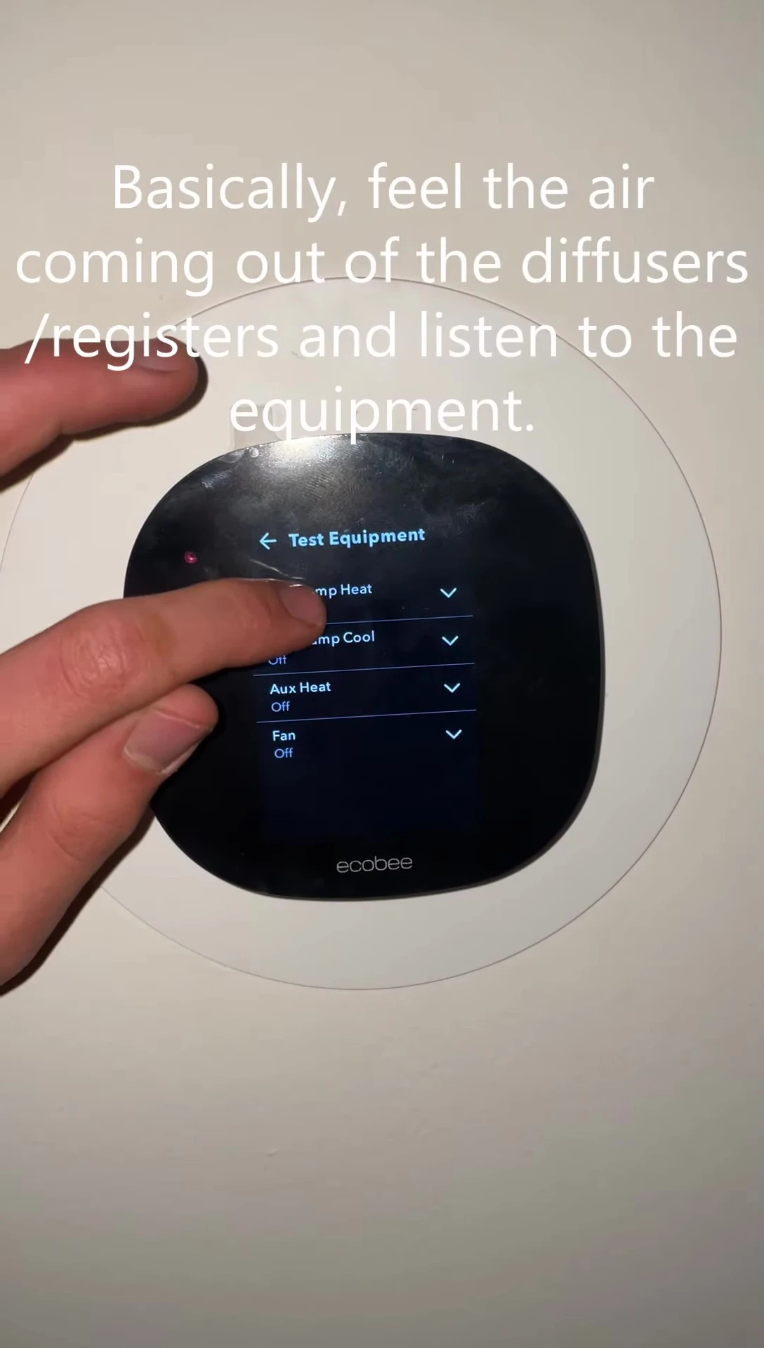 Testing the system.
