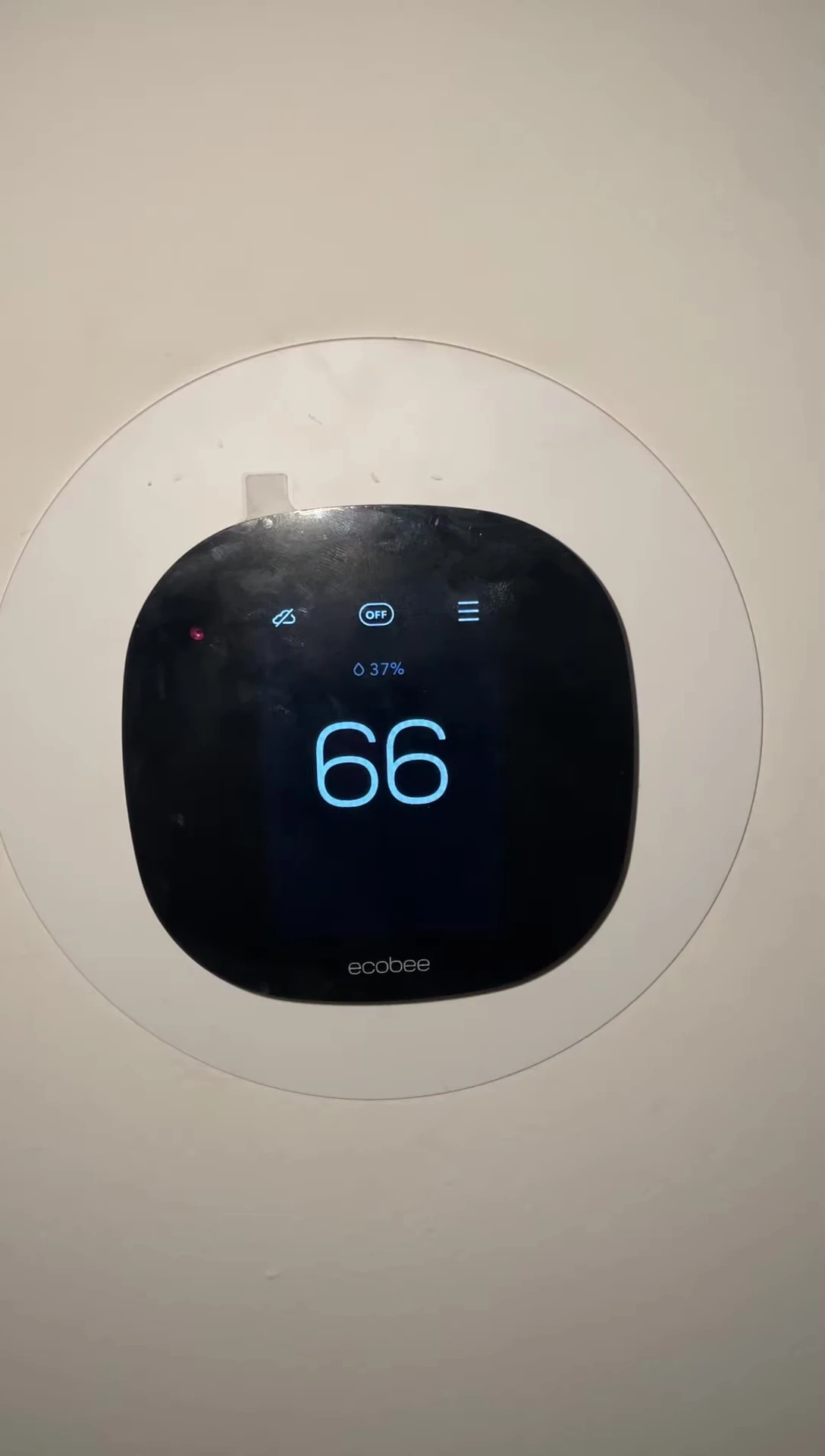 Final view of installed Ecobee Lite.
