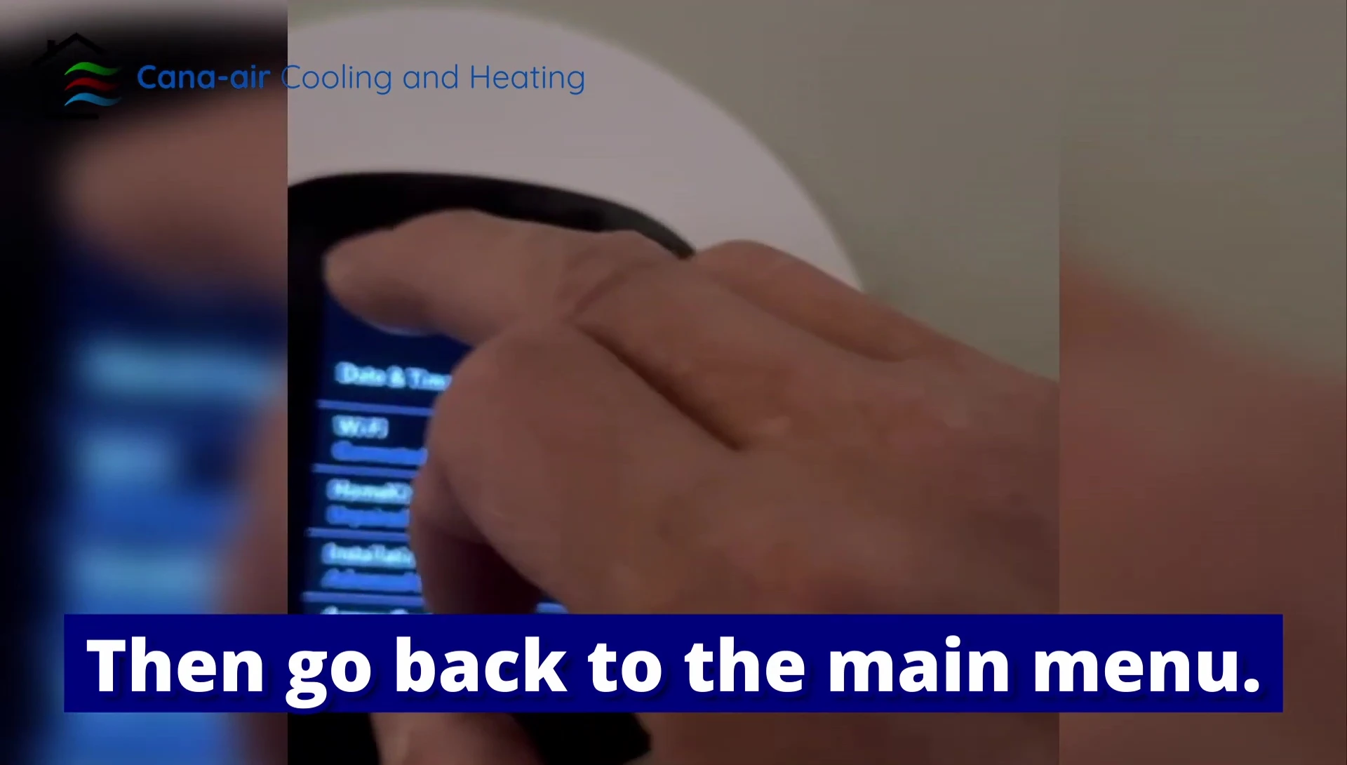 Screenshot of the final settings summary on the Ecobee.