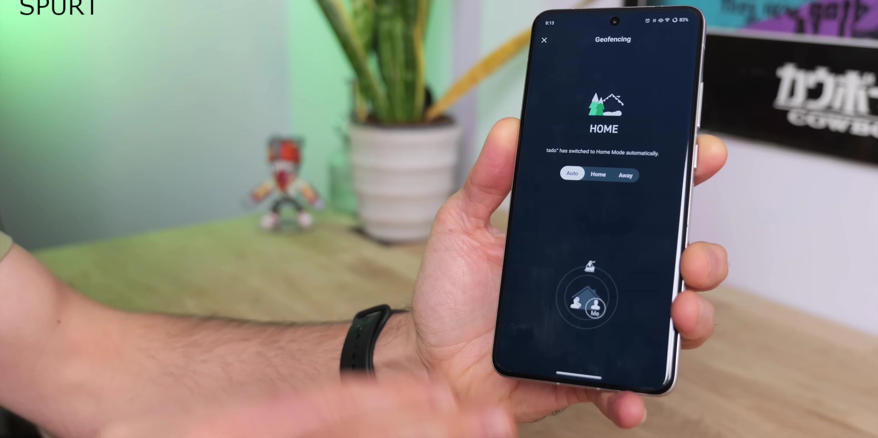 Tado app geofencing settings