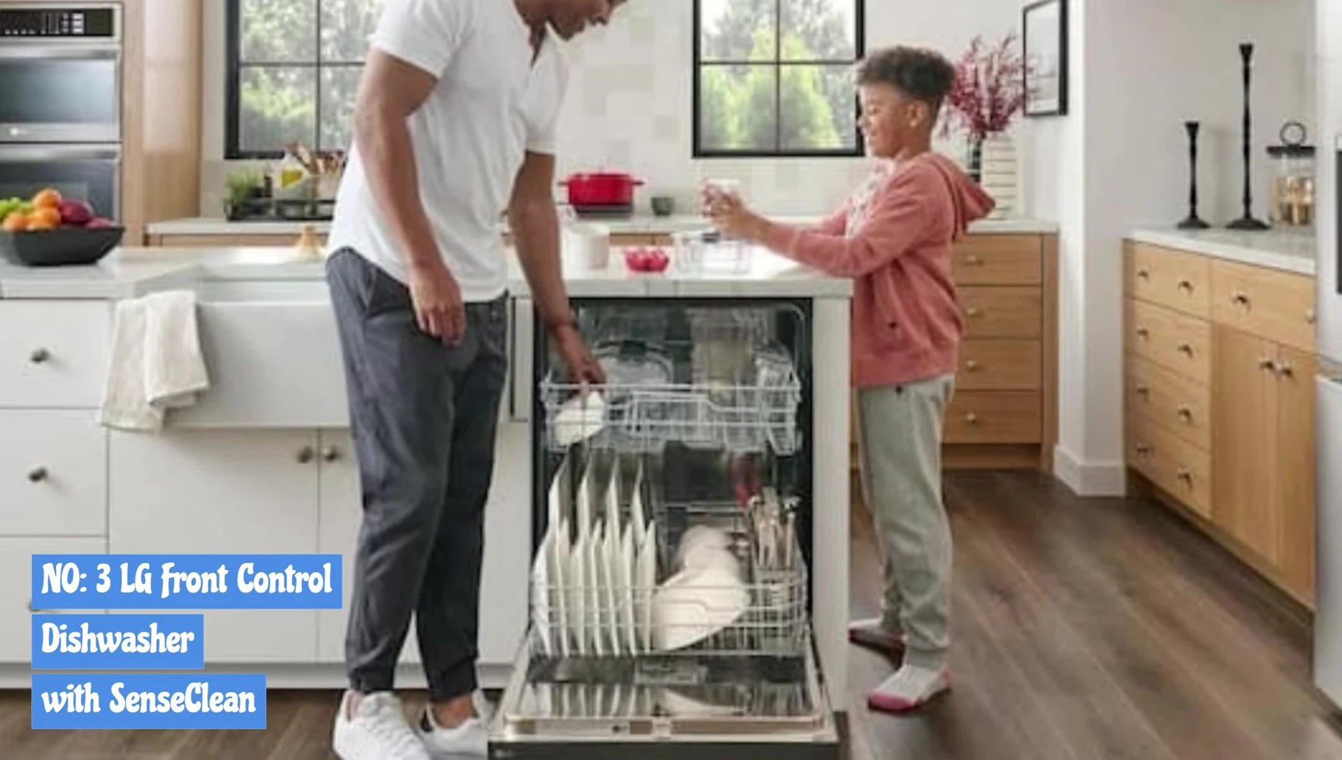 LG front control dishwasher exterior