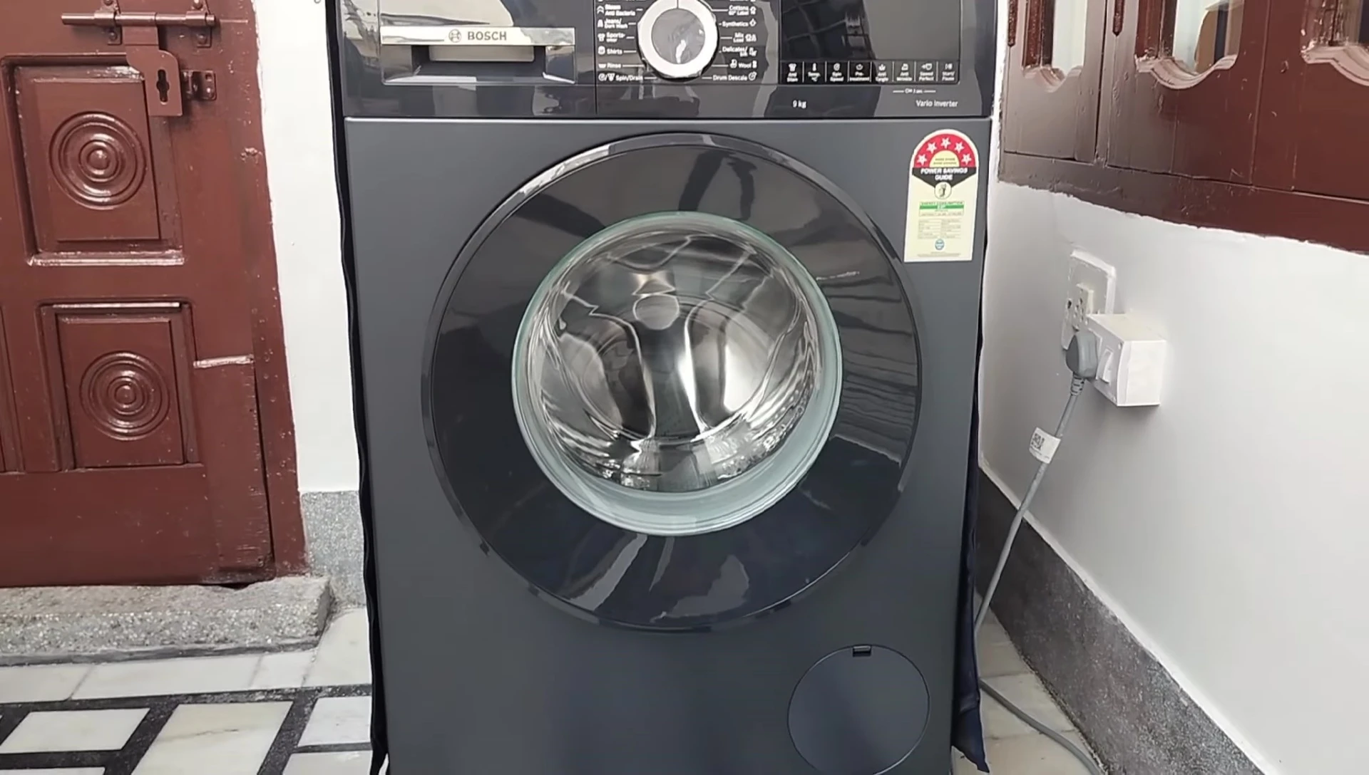A wider shot showcasing the machine's overall design and aesthetic appeal.