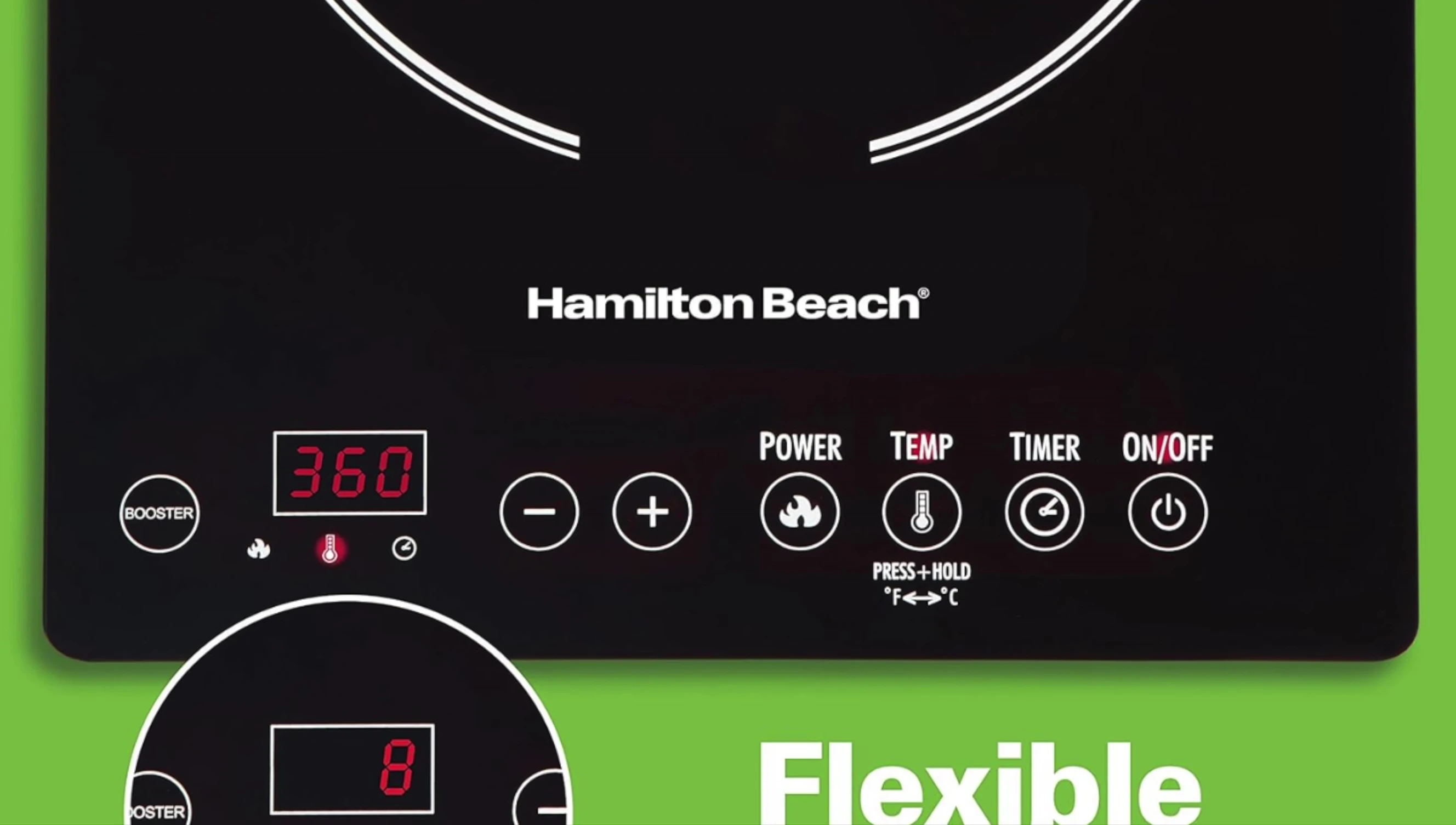 Highlighted features of the Hamilton Beach cooktop