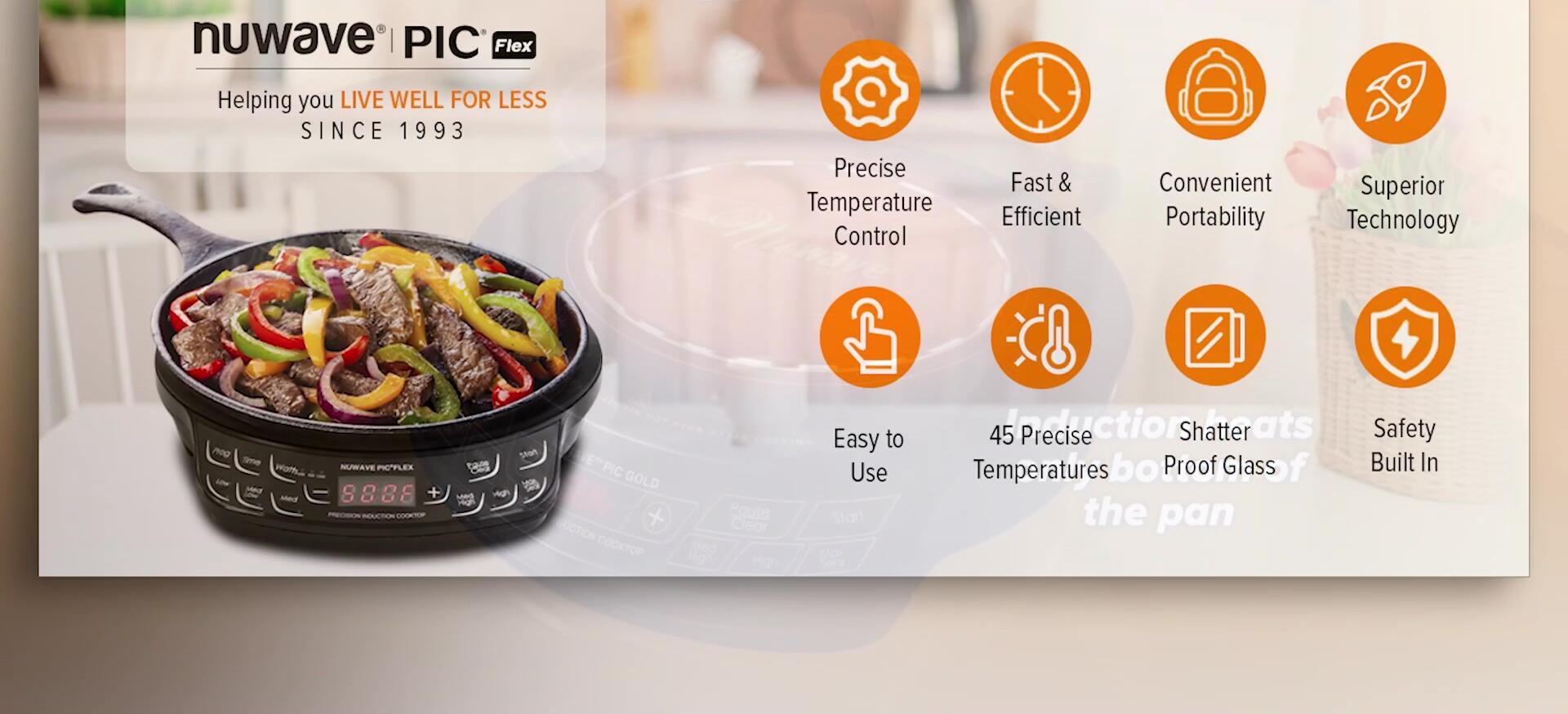 Close-up of the New Wave Flex burner's digital controls