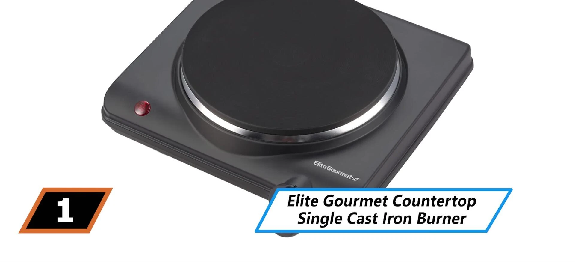 Elite Gourmet countertop single cast iron burner