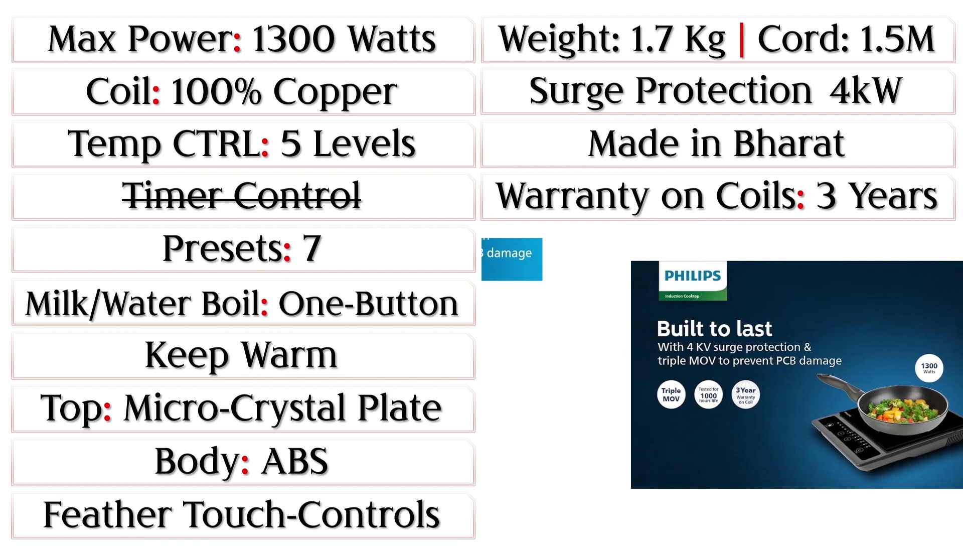 Image showing the warranty information.