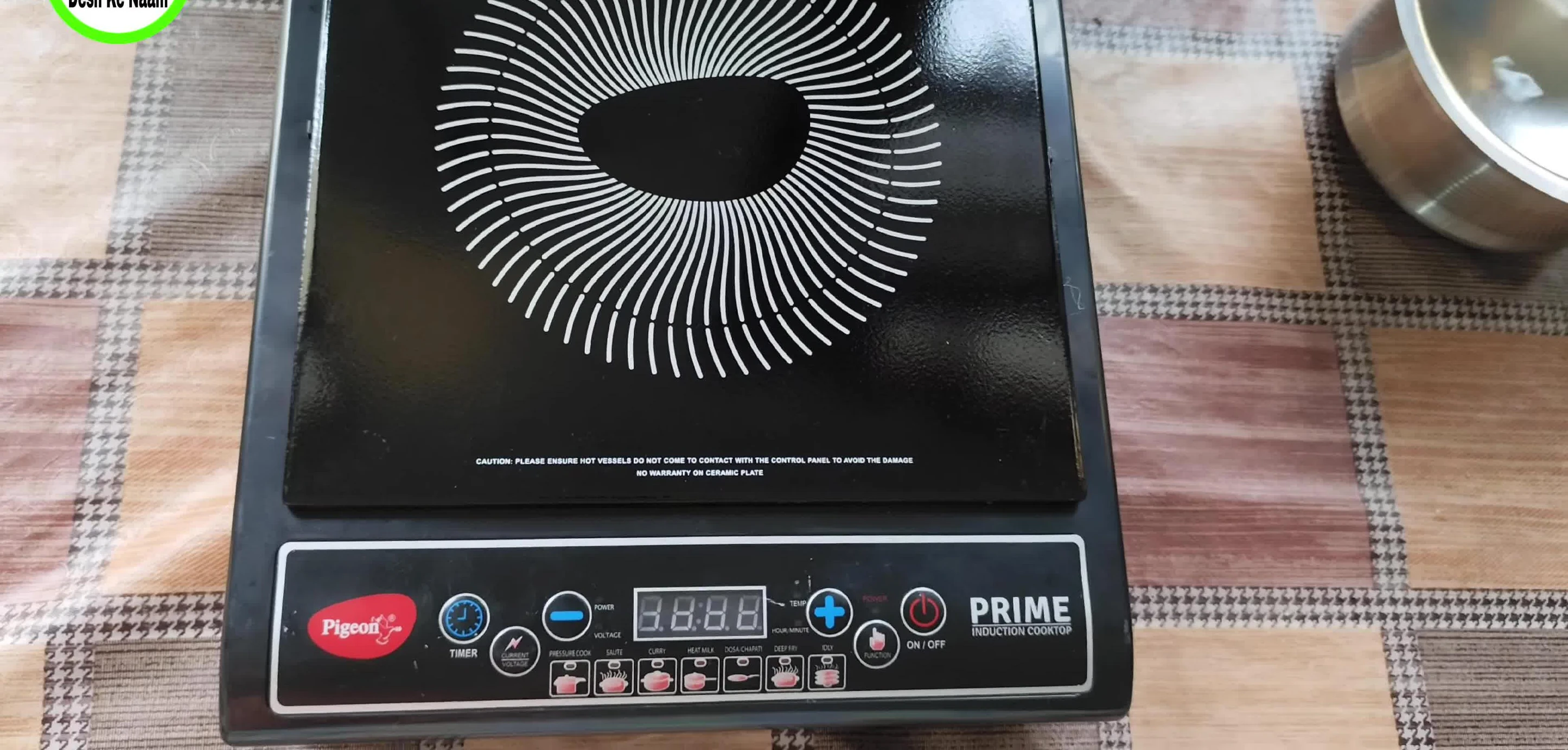 Power button and indicator light