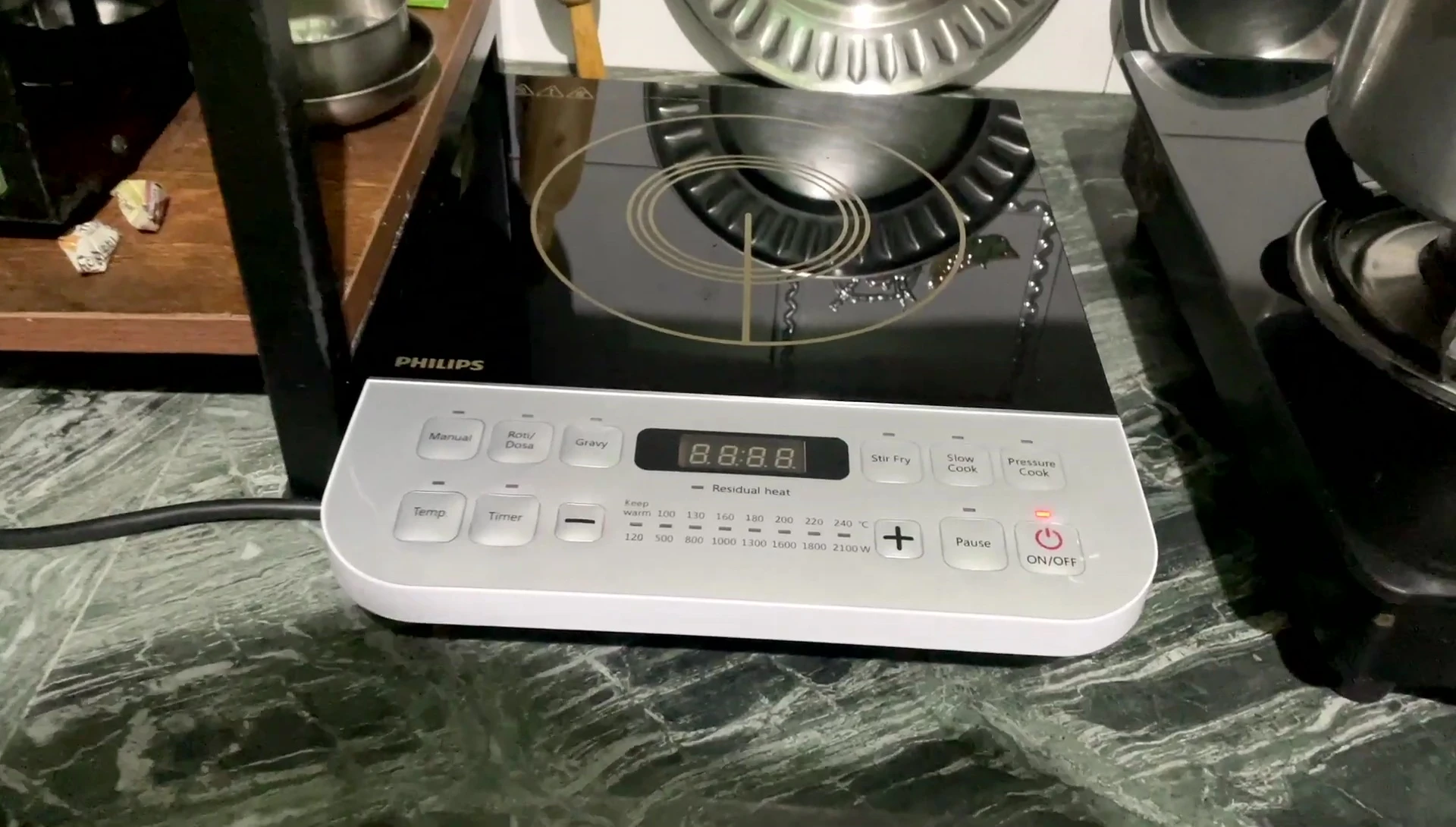 Control Panel details (Power button, timer etc)