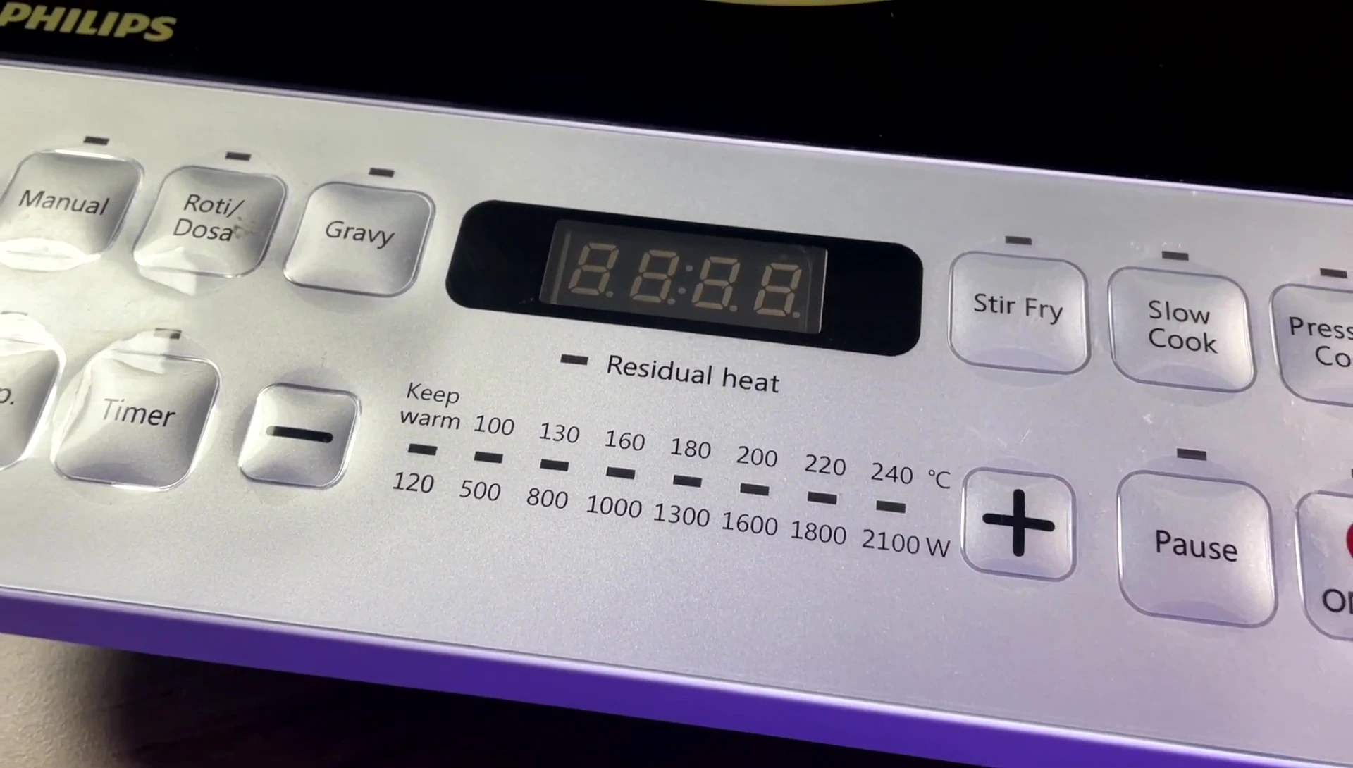 Preset menu selection