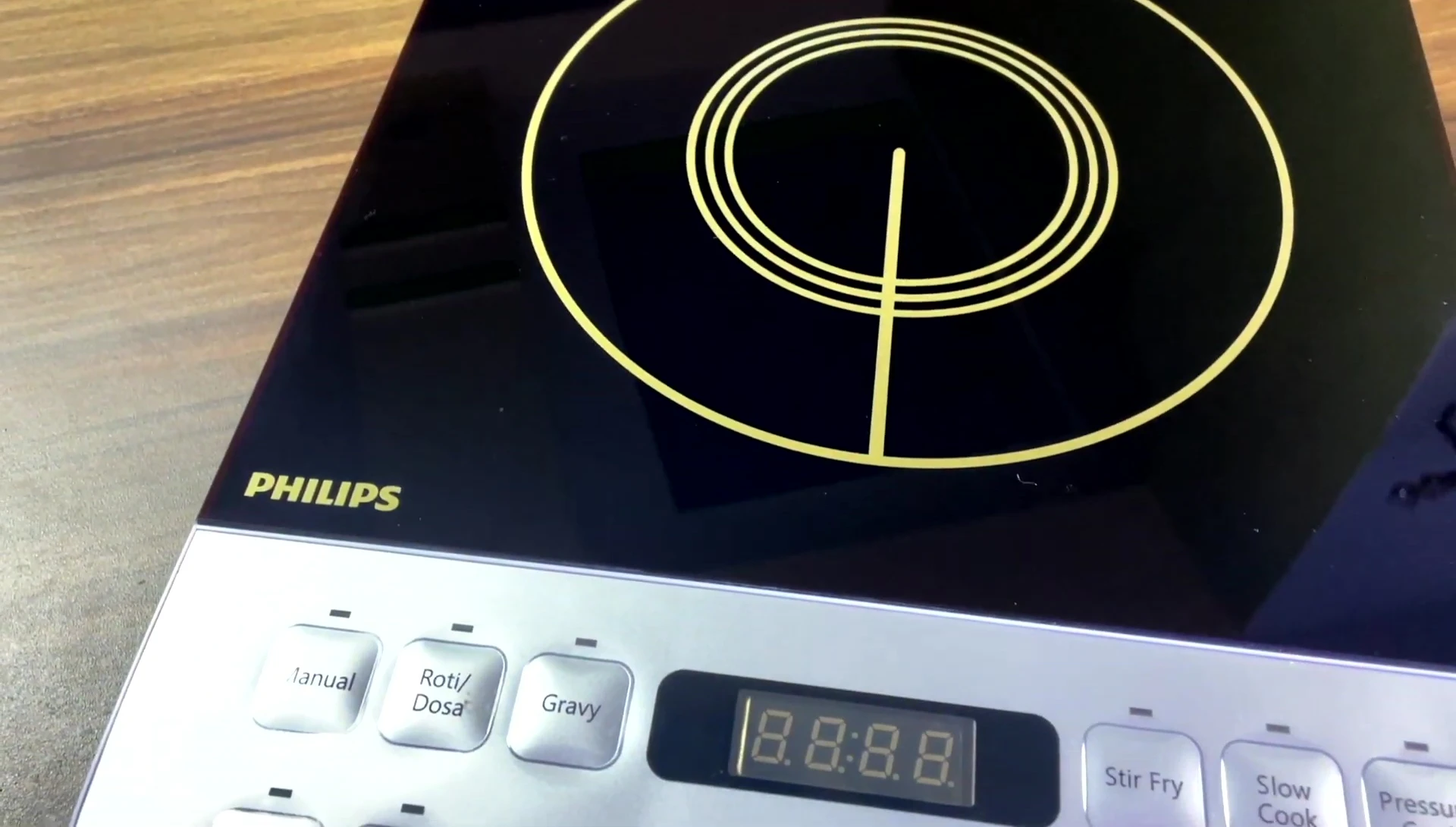 Cooktop surface close up