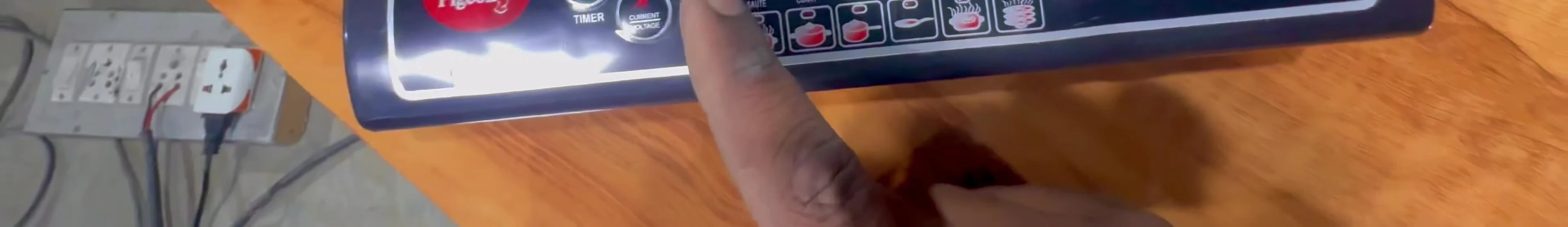 Detailed view of the control panel functions