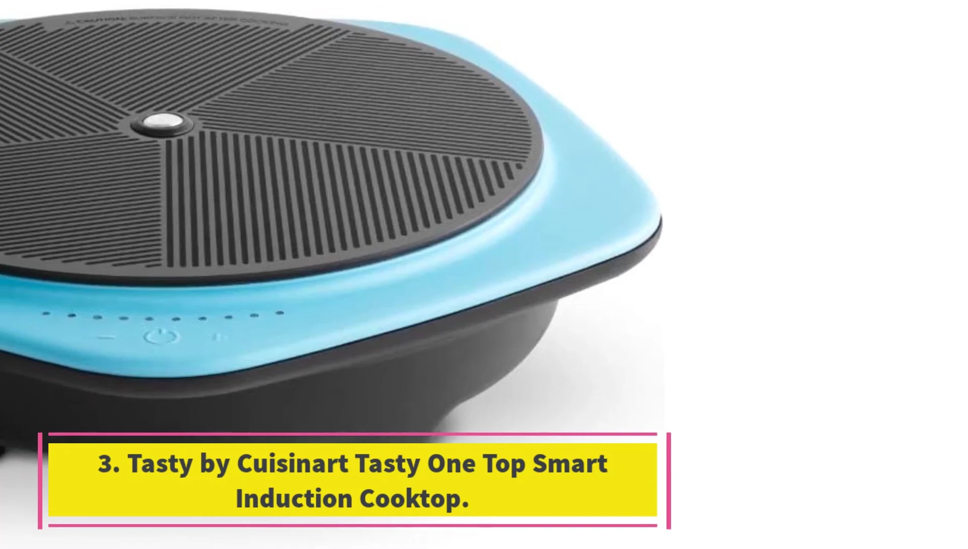 The Tasty by Quiser smart induction cooktop showcasing its unique design