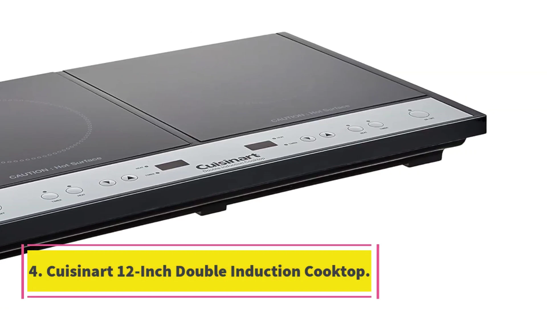The Quiser 12-inch double induction cooktop showing both burners