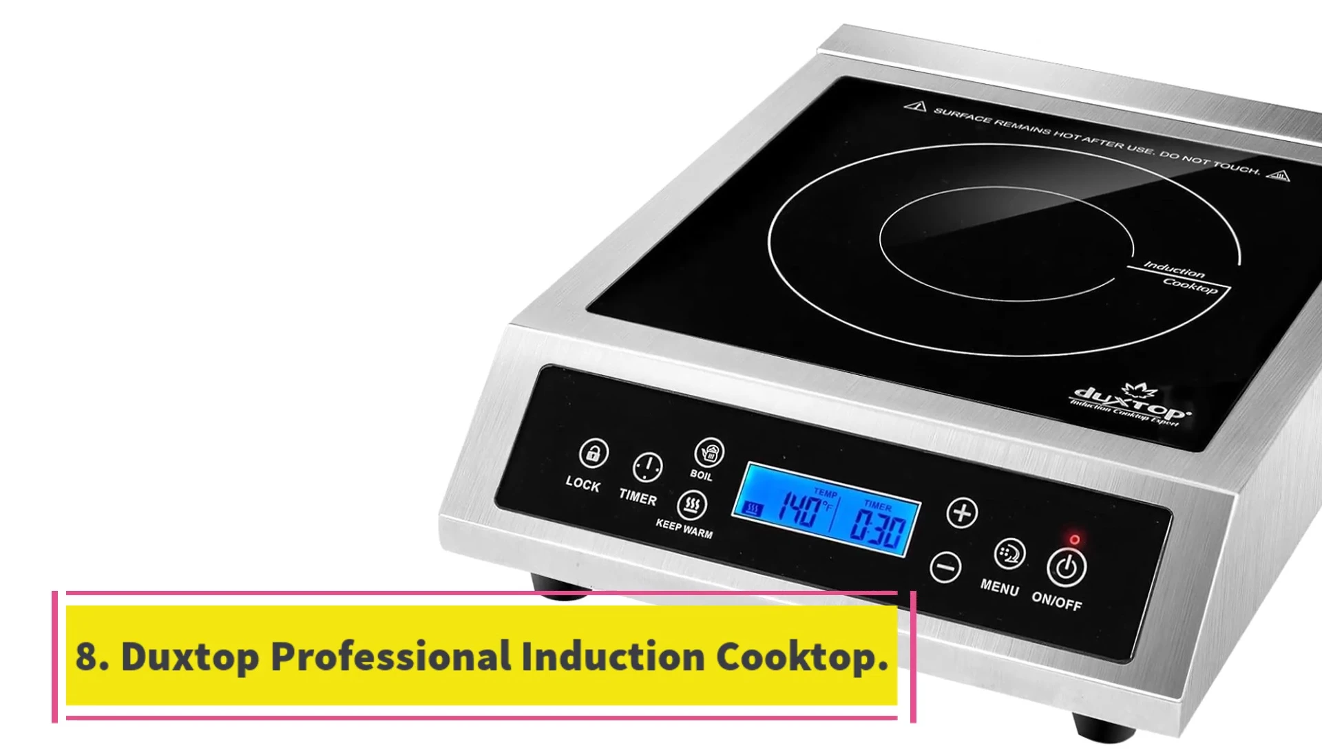 The DuckStop Professional induction cooktop