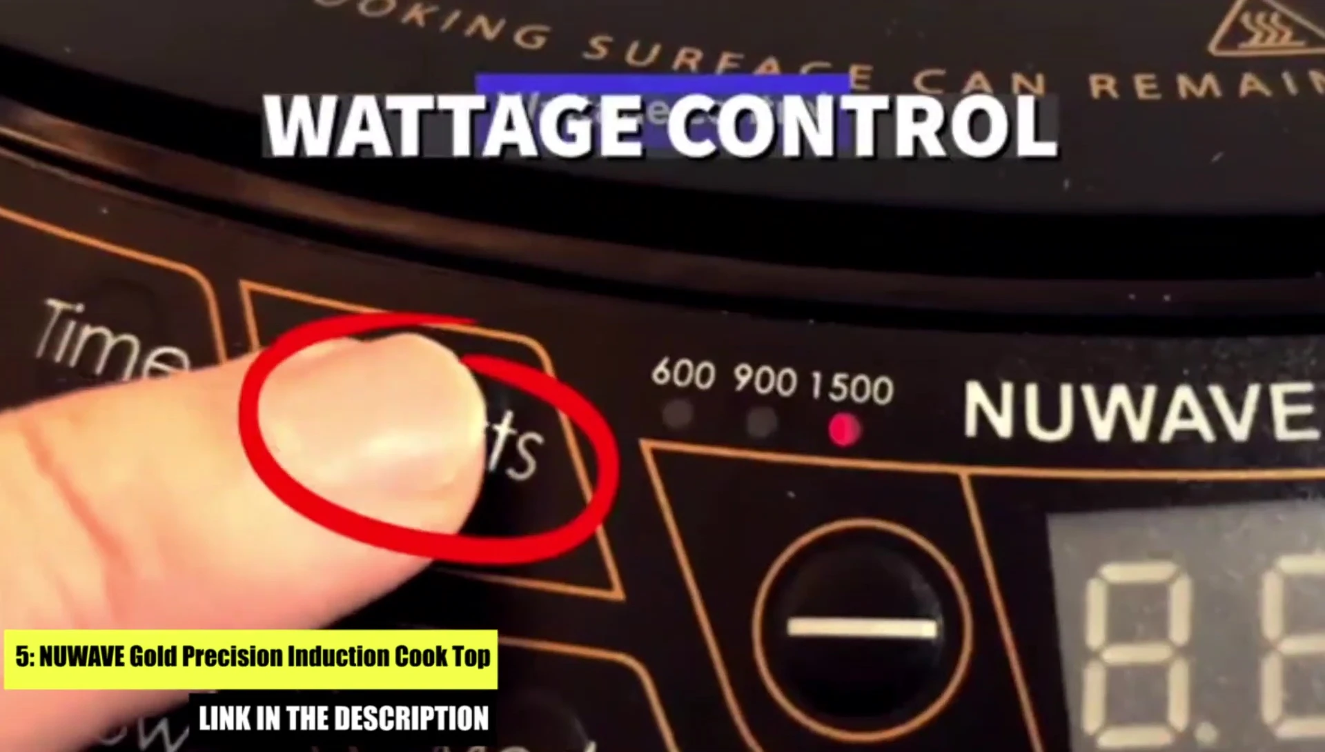 Control panel with precise temperature settings