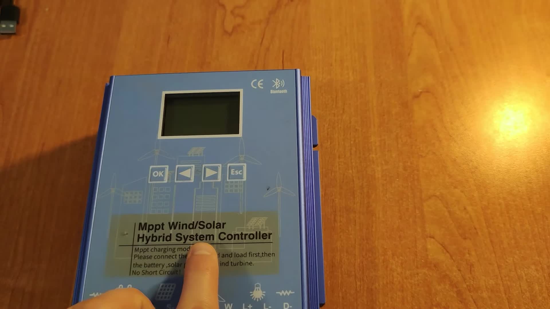 The advertised Chinese MPPT wind solar hybrid controller box