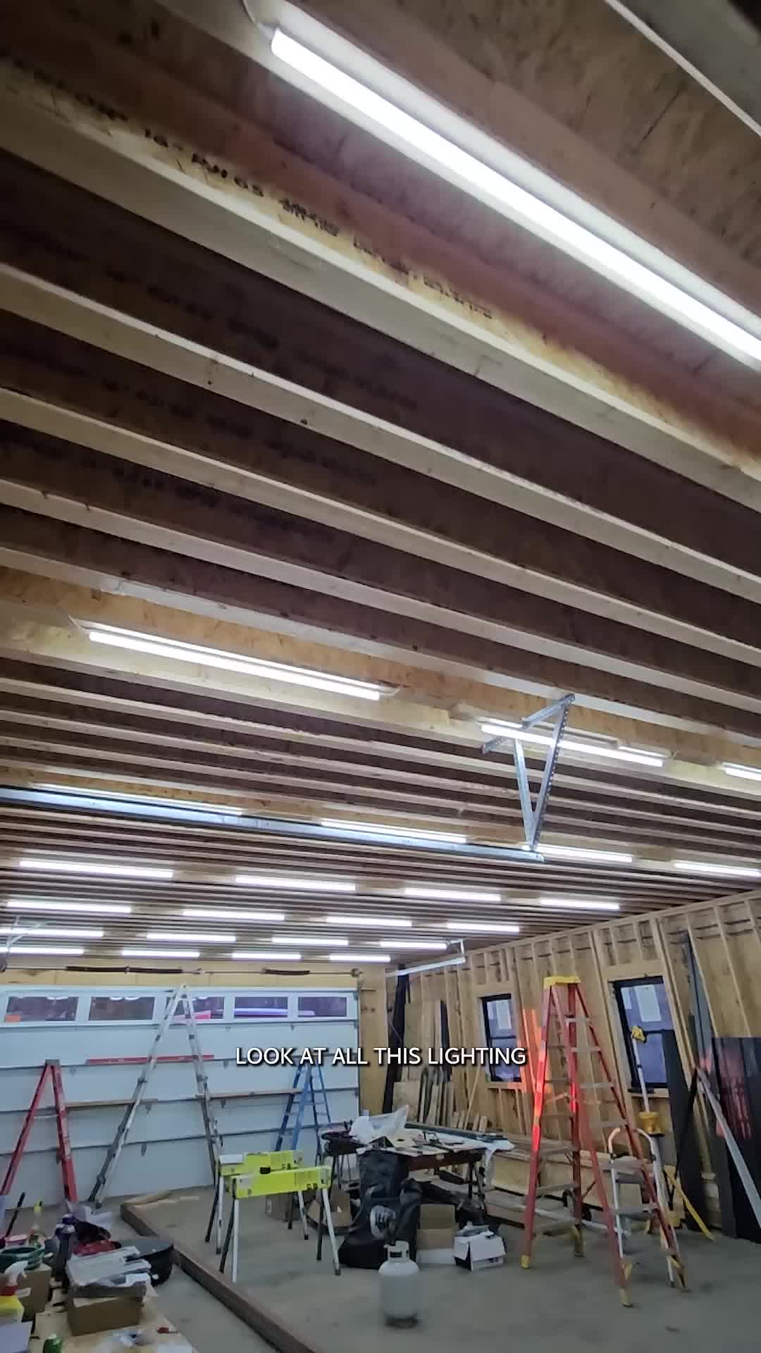 Garage lighting setup