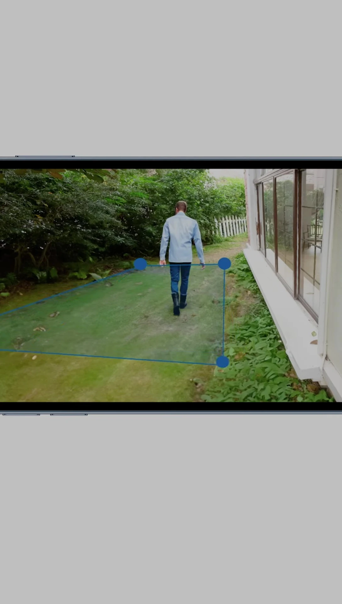 Visual representation of setting custom activity zones on the camera's interface.