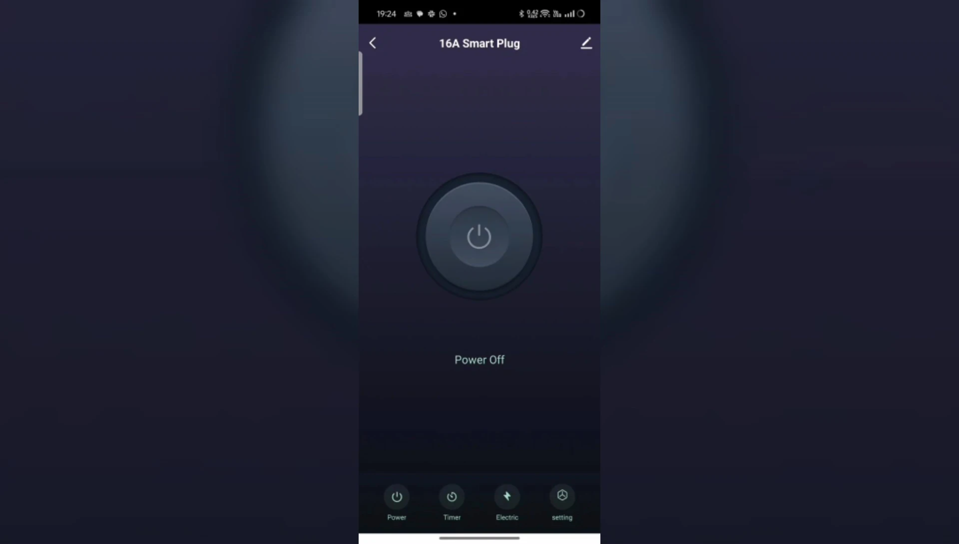 The timer settings screen within the Bajaj app.