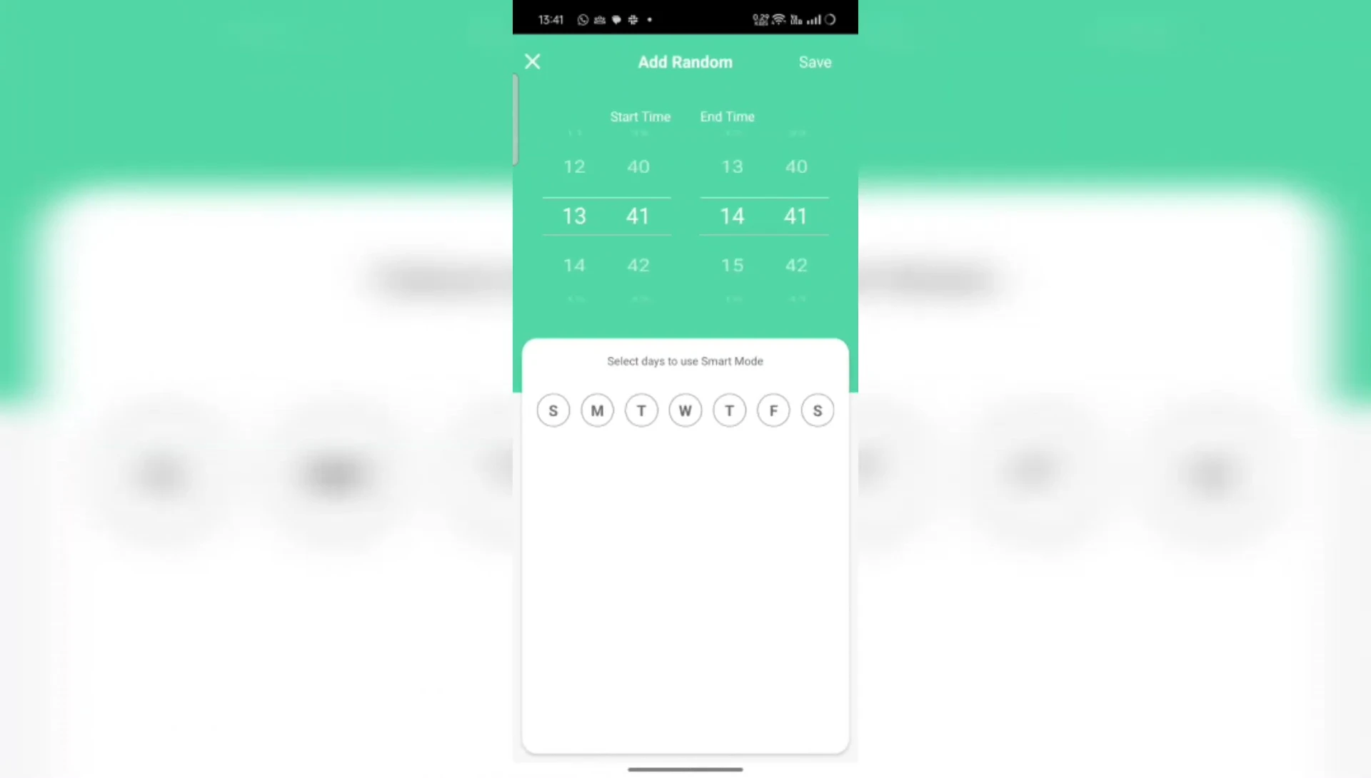 Screenshot of the 'Random' feature on the app.