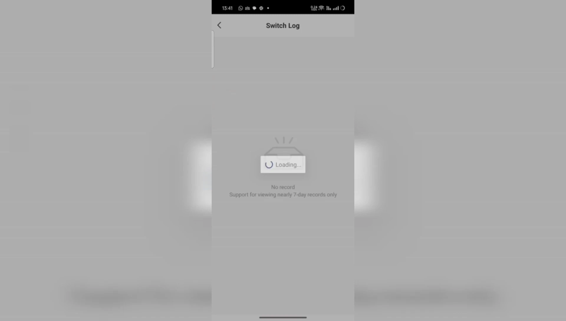 Screenshot of the settings menu in the Bajaj app.