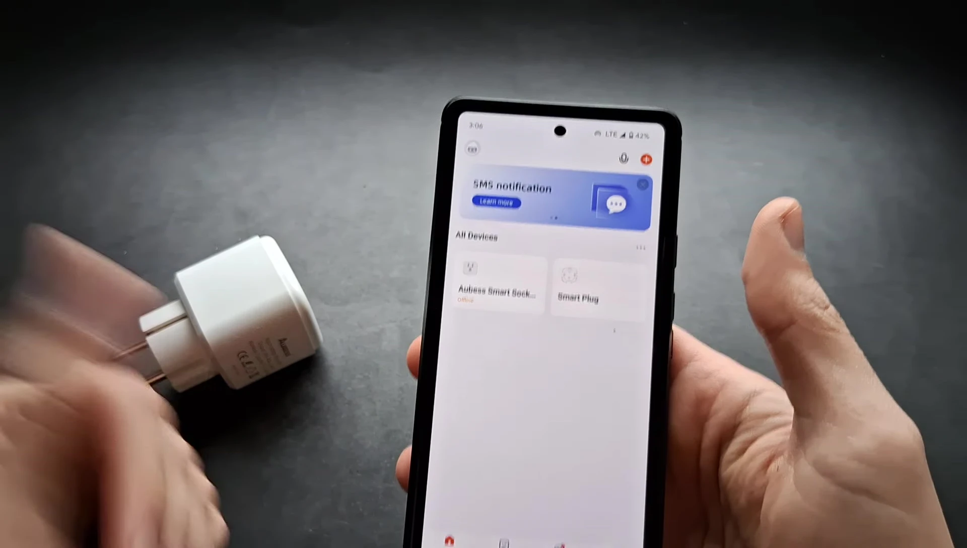 Screenshot illustrating the app's connection difficulties.