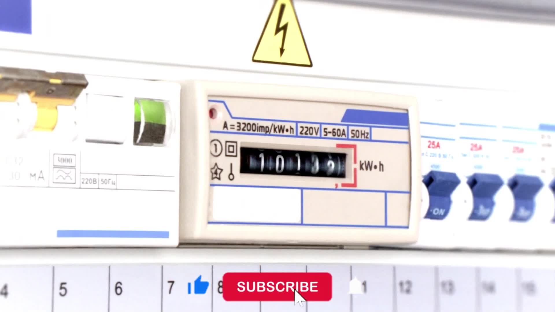 Screenshot showing real-time energy consumption data on a display