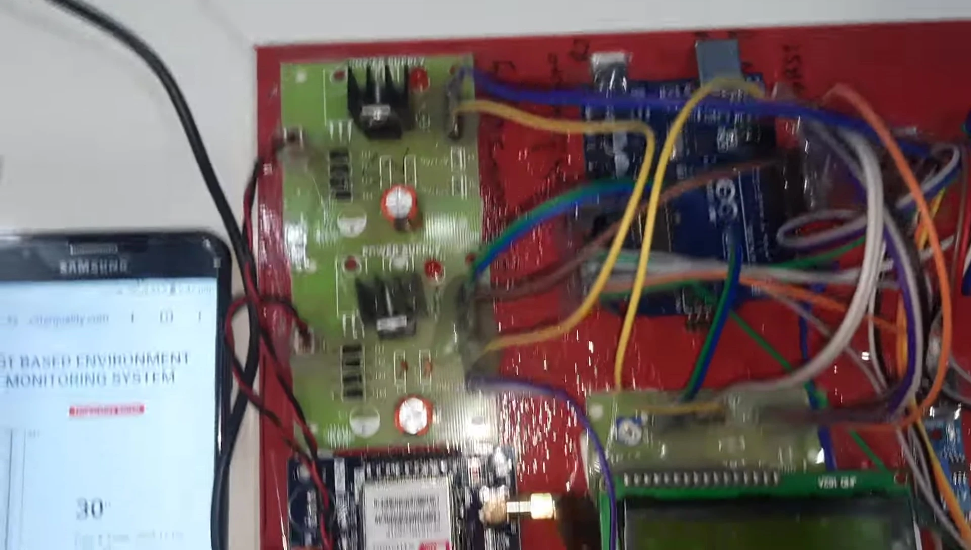 Overview of the power supply components including rectifier, capacitor, and regulator.