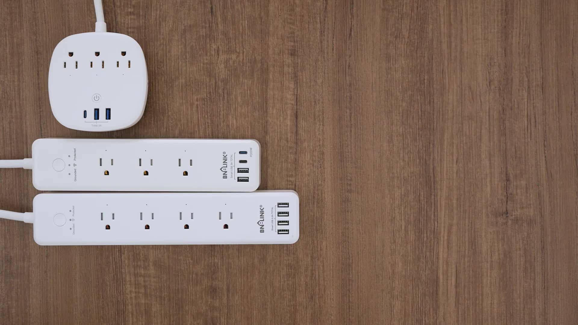 Product shot of the BN-LINK Smart WiFi Power Strip