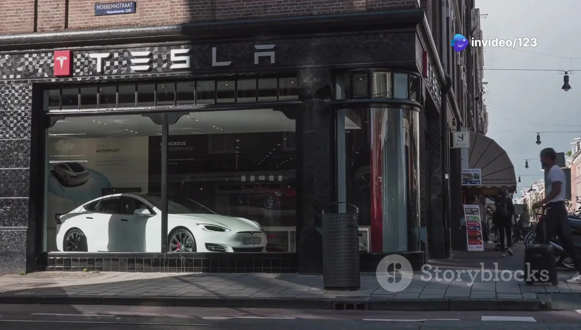 Close-up of the Tesla Powerwall's sleek, white design