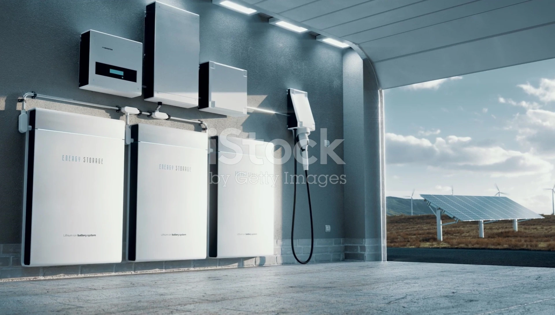 Tesla Powerwall showcased in a modern garage setting