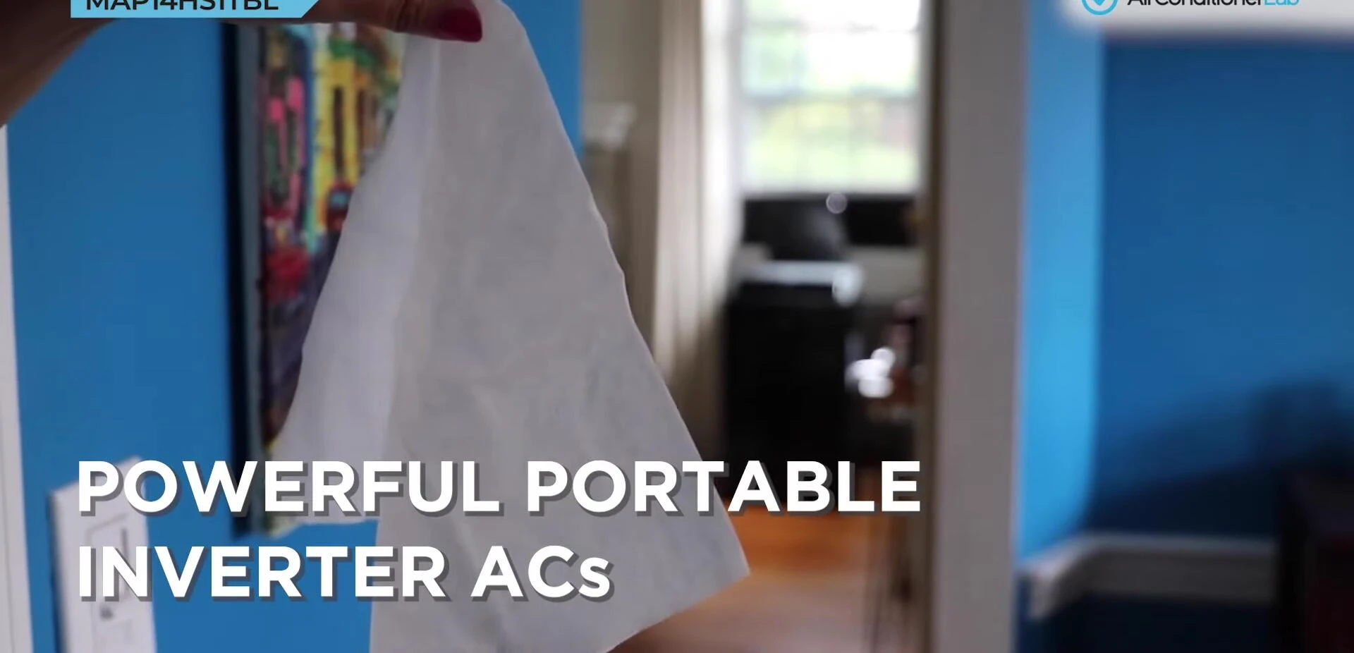 The Ma Duo portable AC unit is shown, emphasizing its size and design.