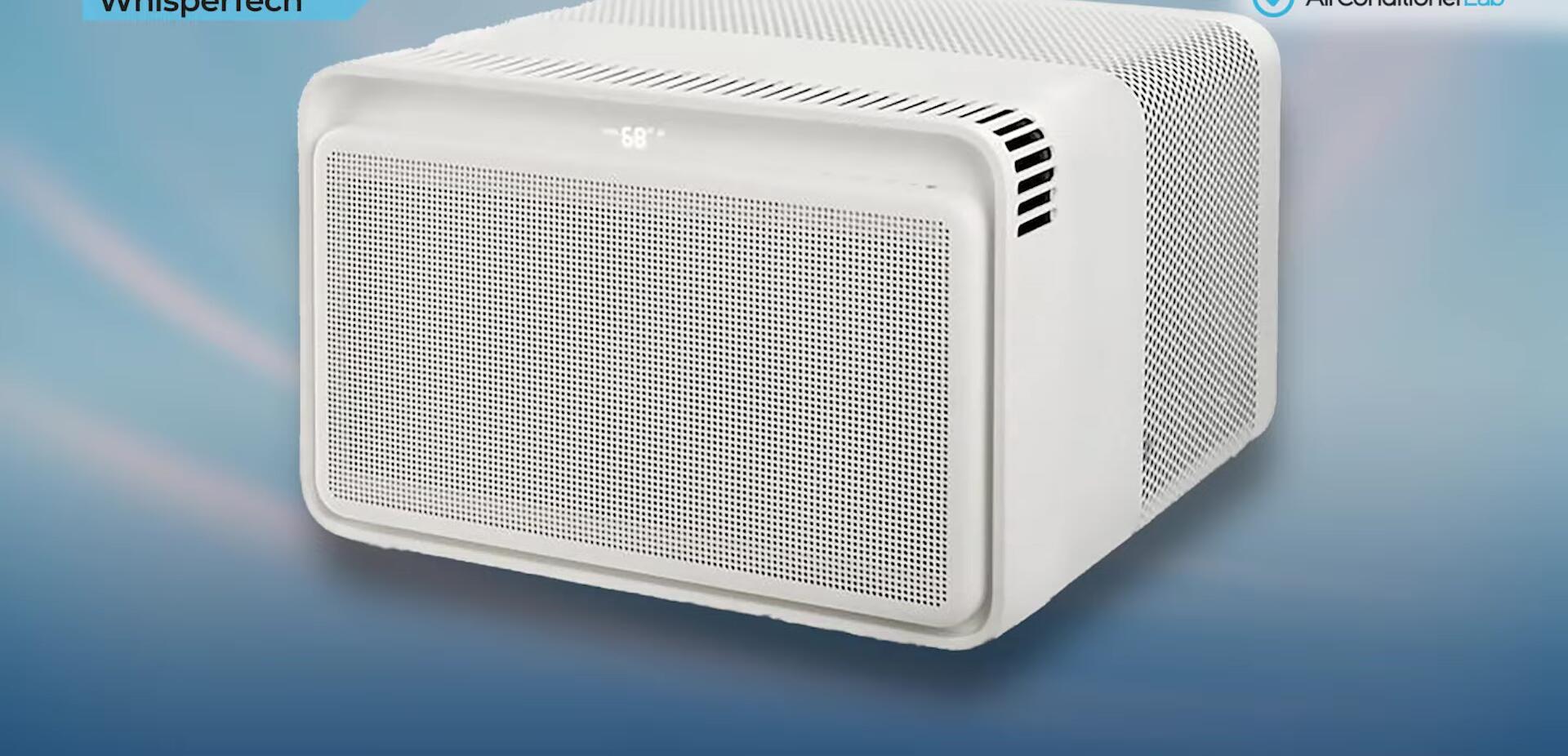 Showcase of the Windmill window AC unit, highlighting its modern design.