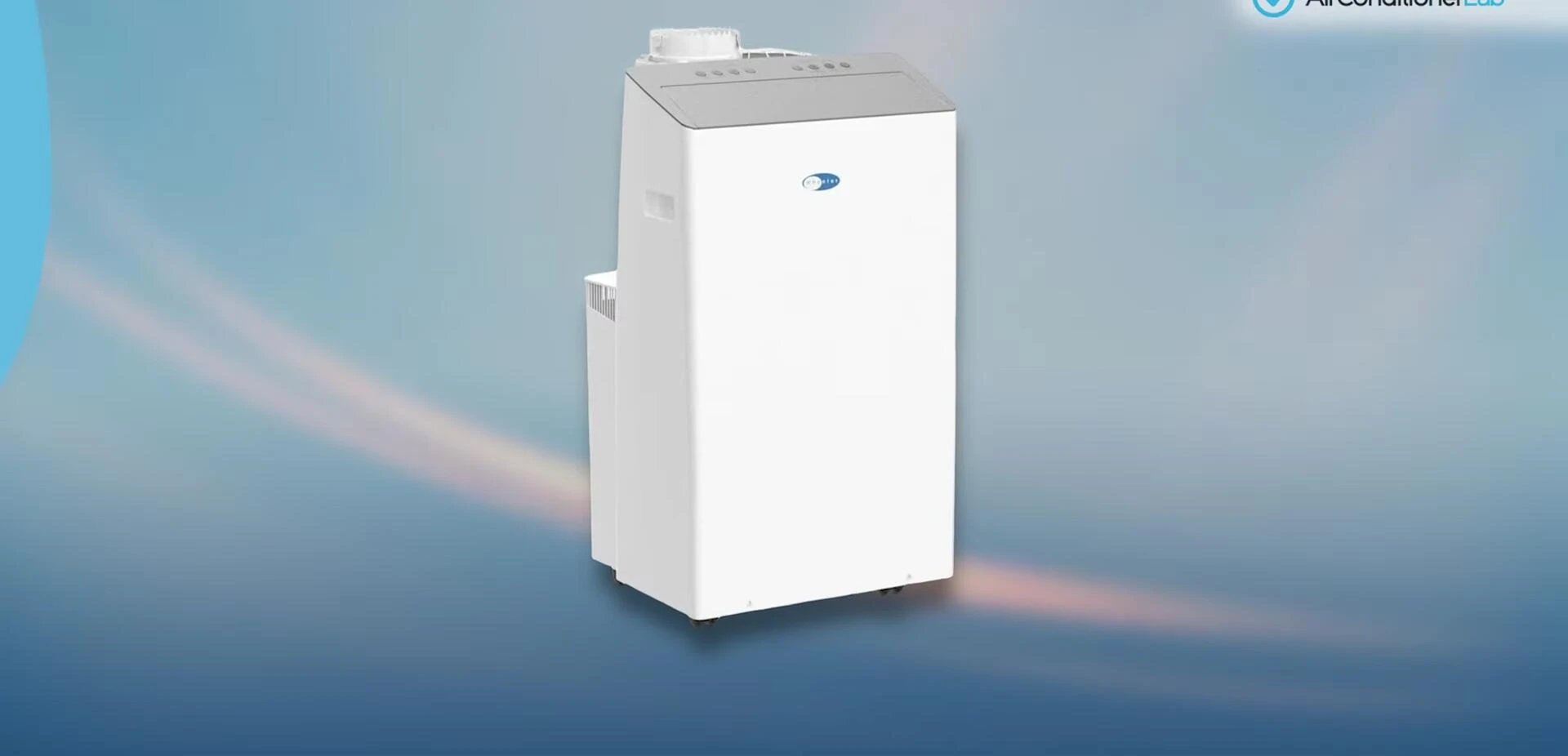 The Winter portable AC unit is shown, highlighting its design.