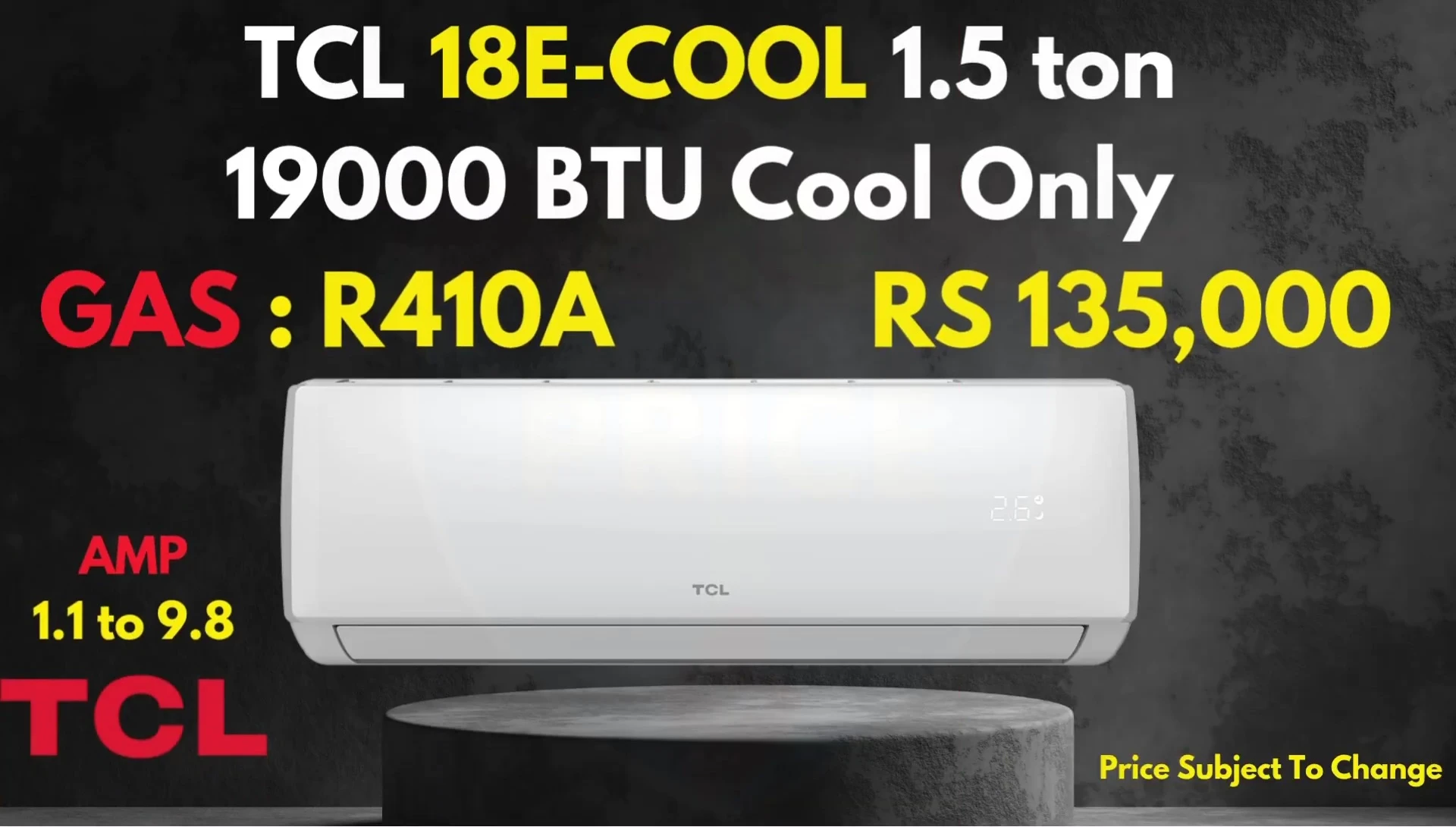 TCL 18E Cool AC specifications