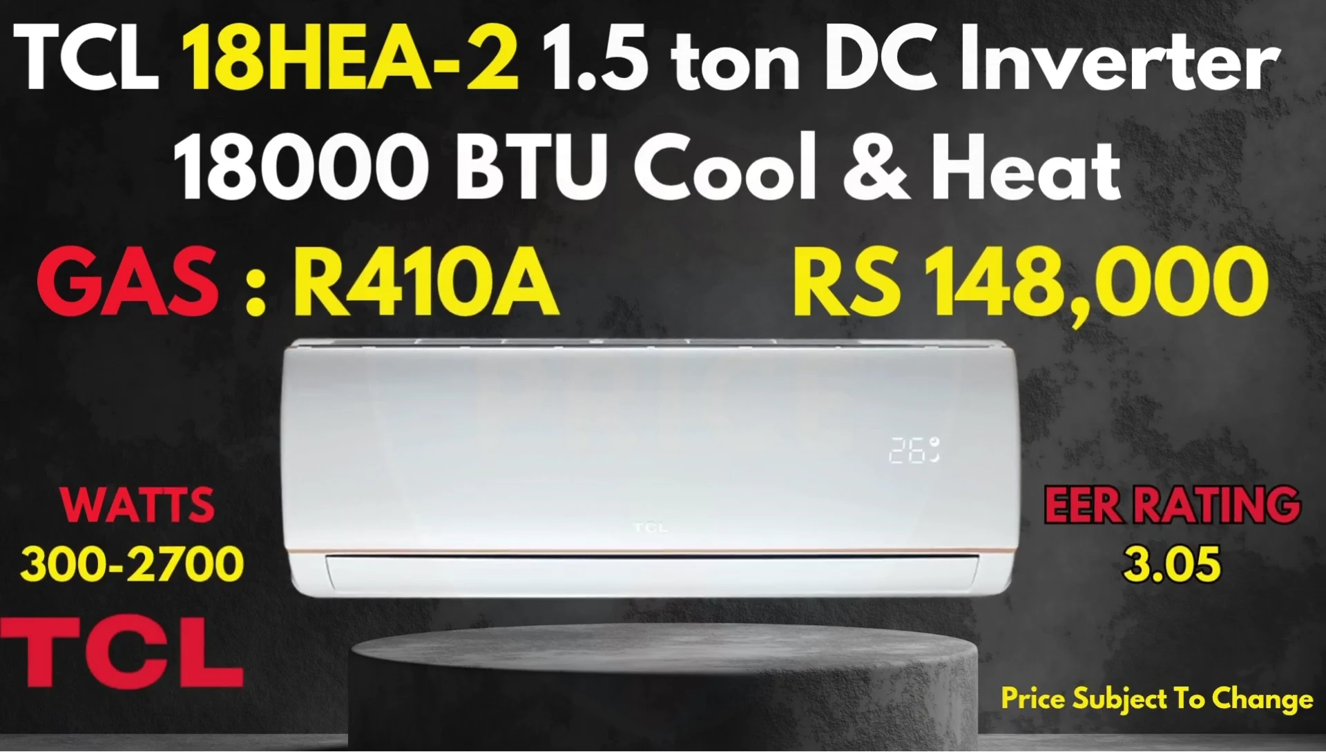 TCL 18A2 AC specifications