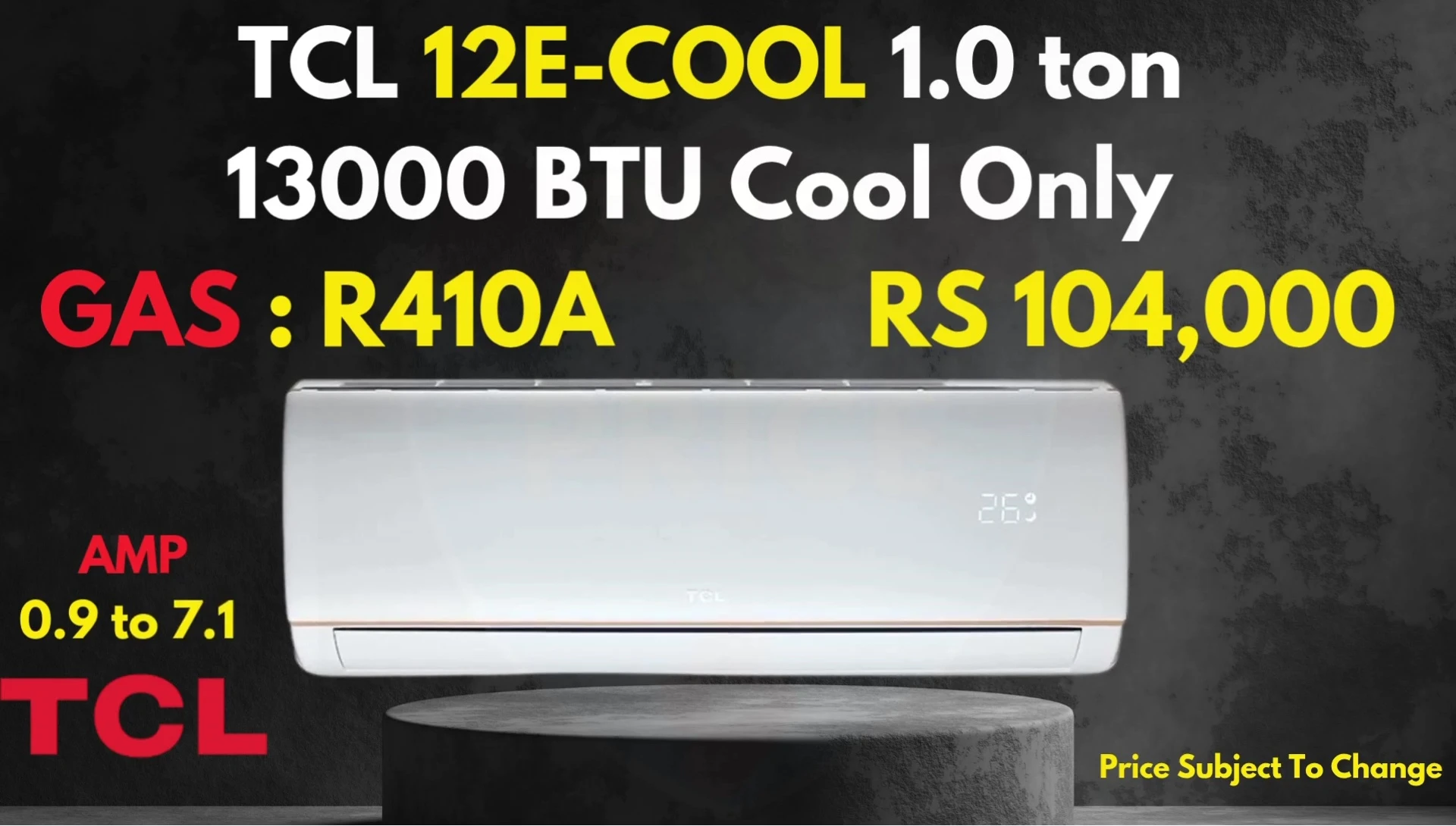 TCL 12E Cool AC specifications