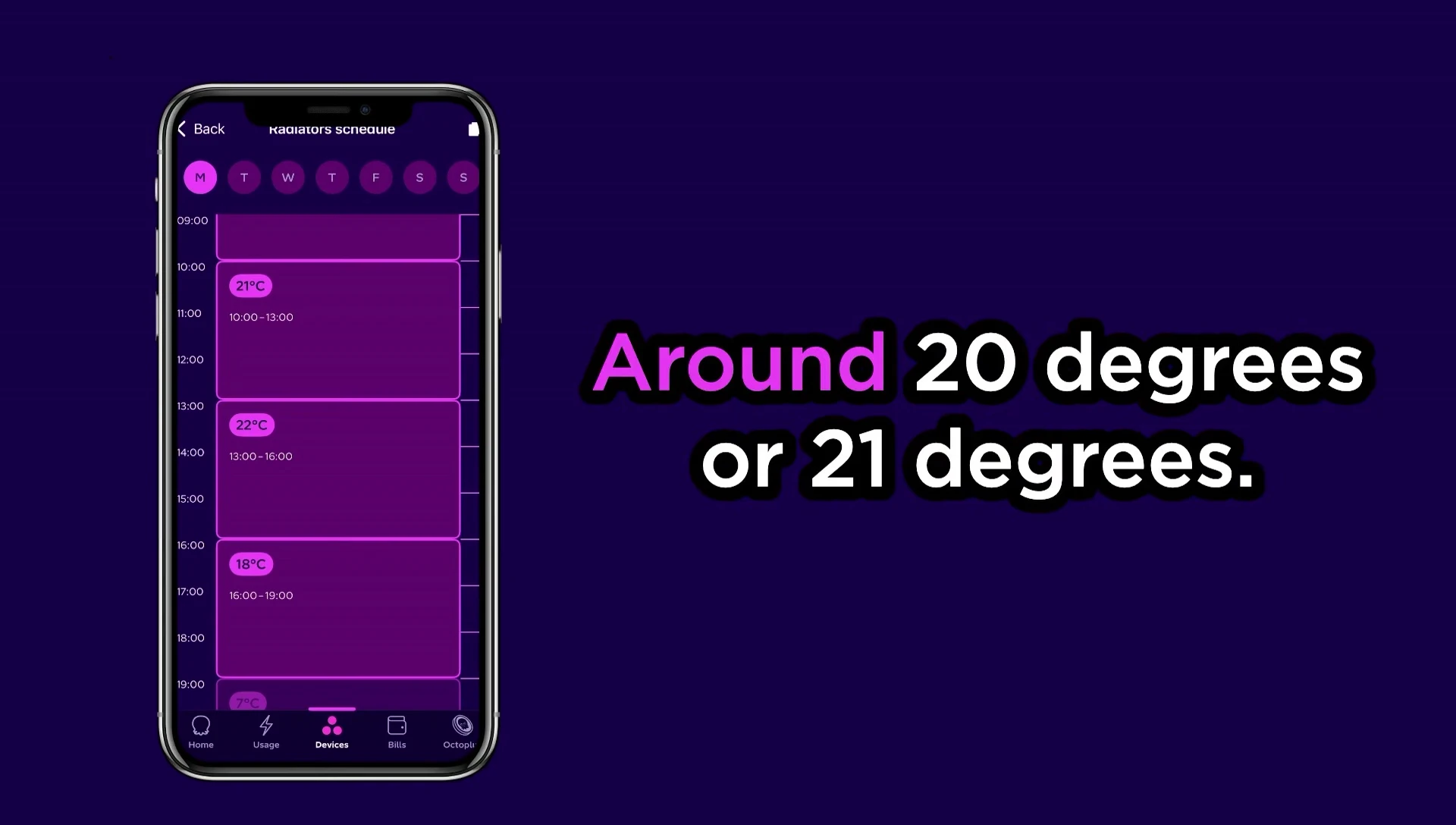 Screenshot or graphic illustrating suggested temperature settings.