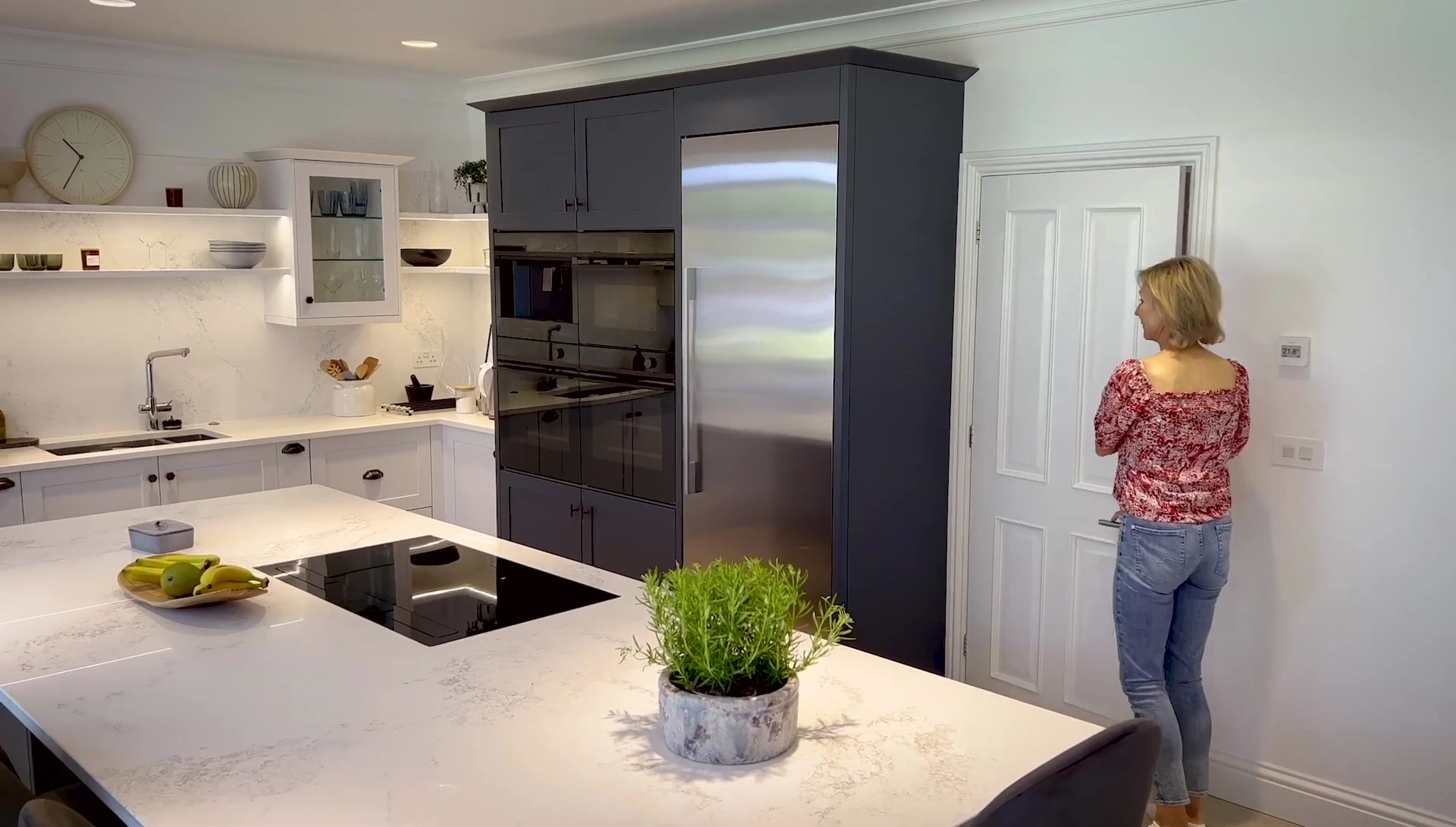 Shot of a friend's kitchen showcasing the underfloor heating benefits.