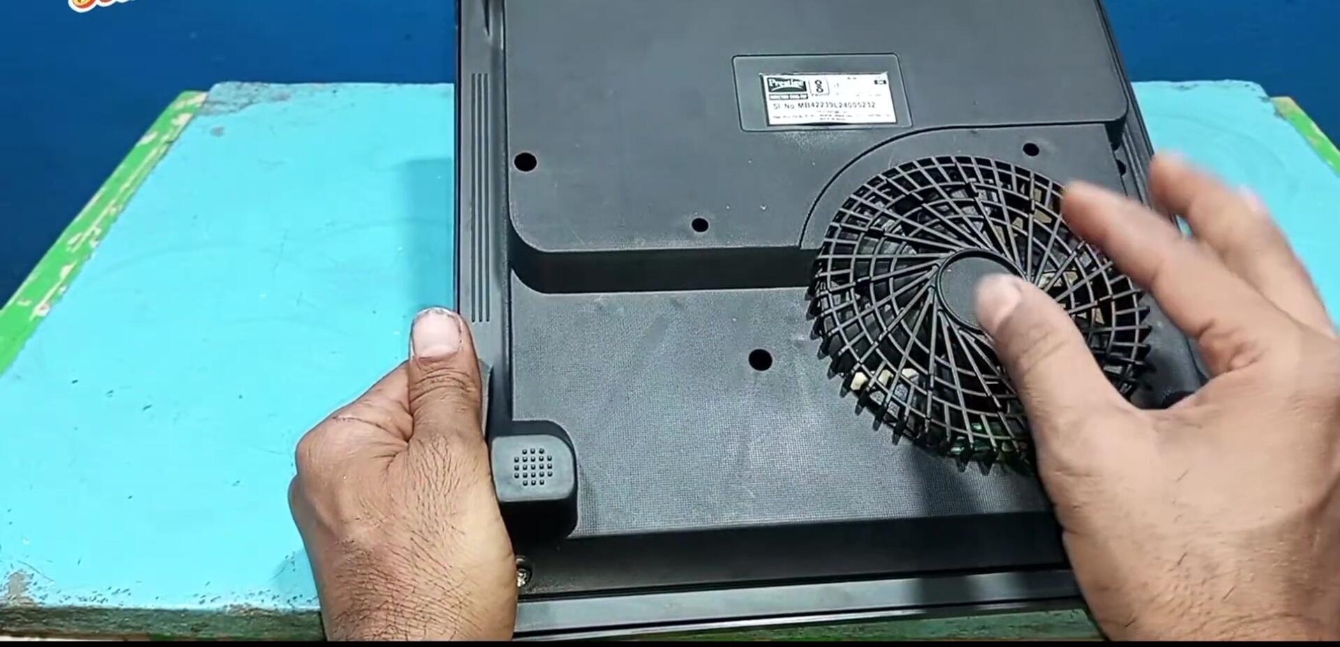 Cooling fan on the back.