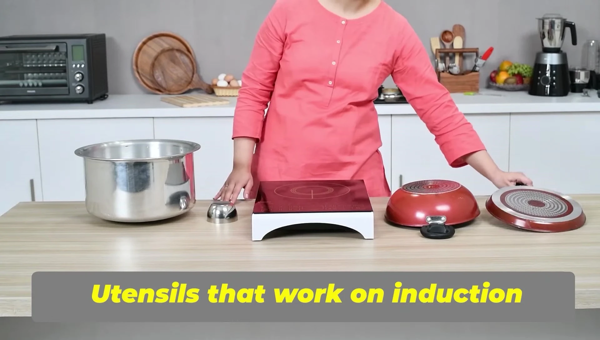 Examples of induction-compatible and incompatible cookware