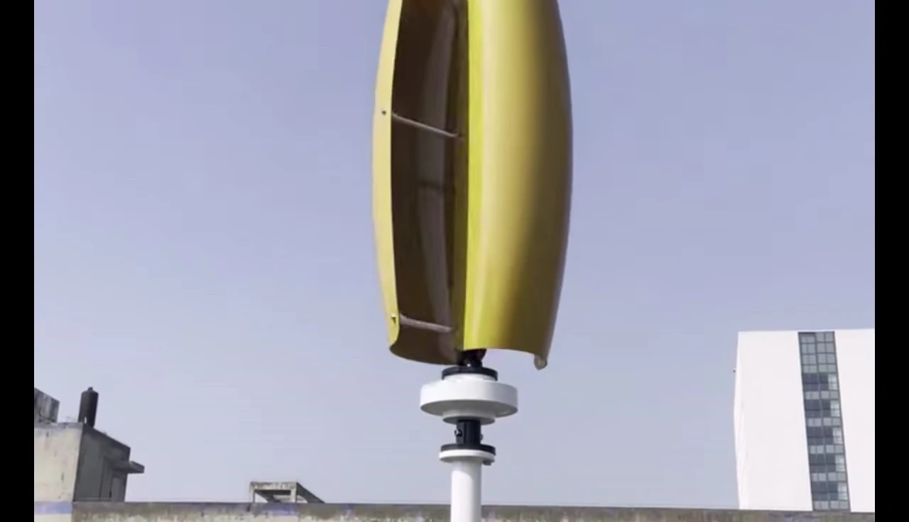 Close-up showing the turbine's details