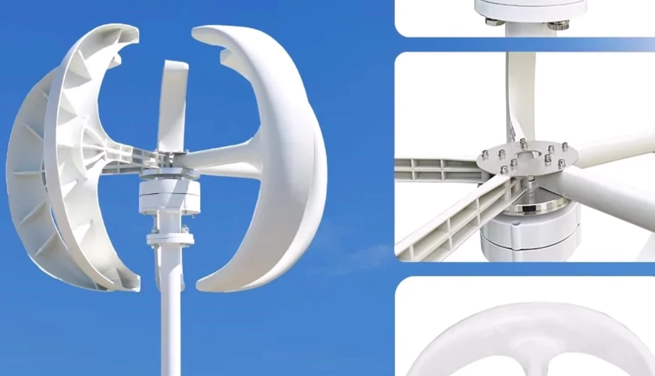 Close-up of the turbine blades