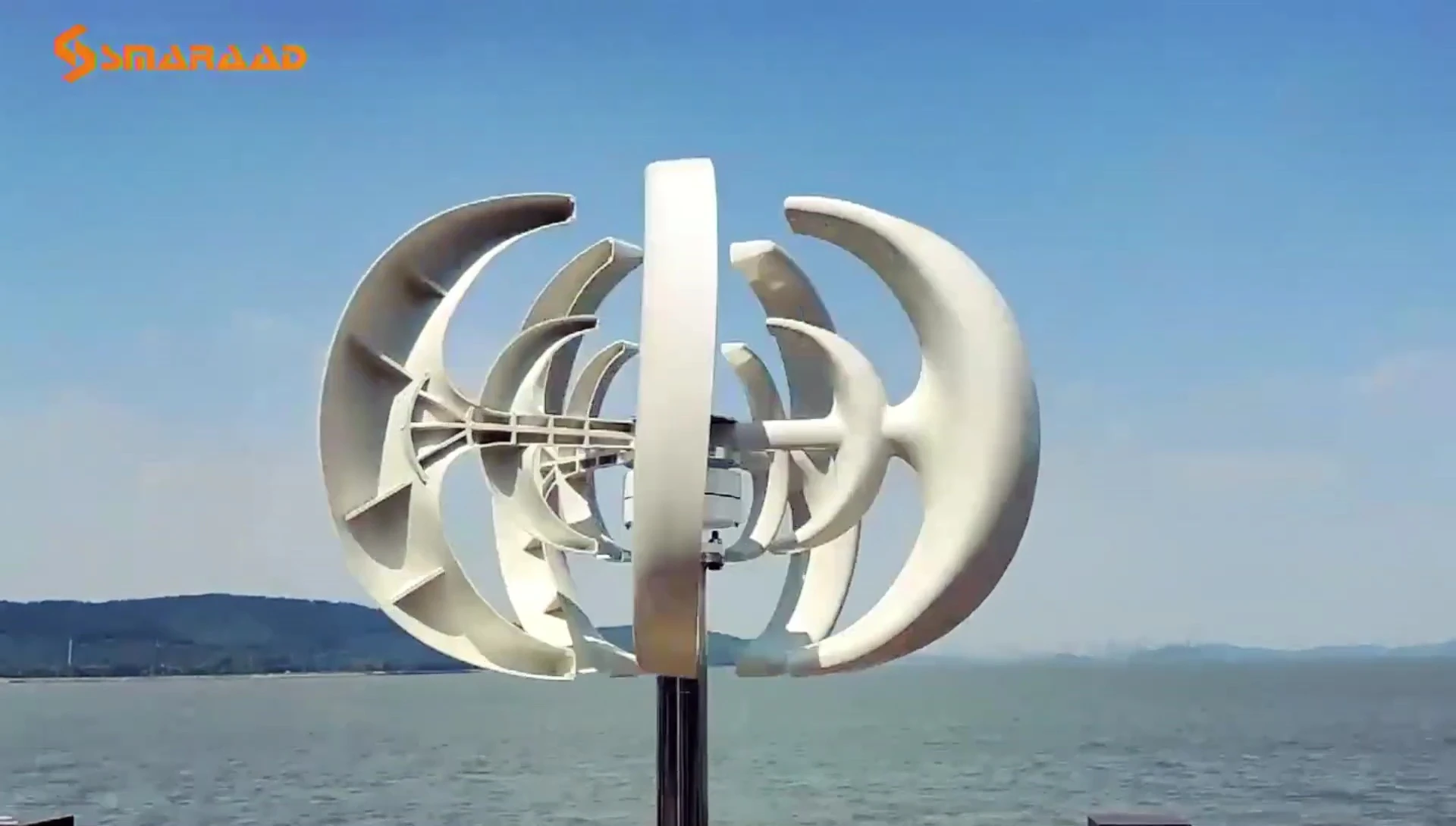 Highlighting the turbine's blades and shaft