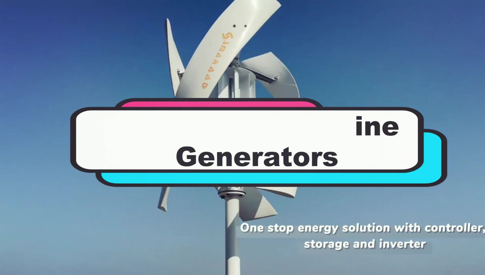 SMAD 3000W wind turbine generator close-up