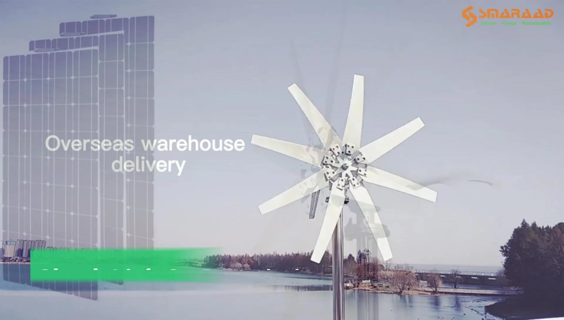 Detailed view of the SMAD 3000W's fiberglass blades