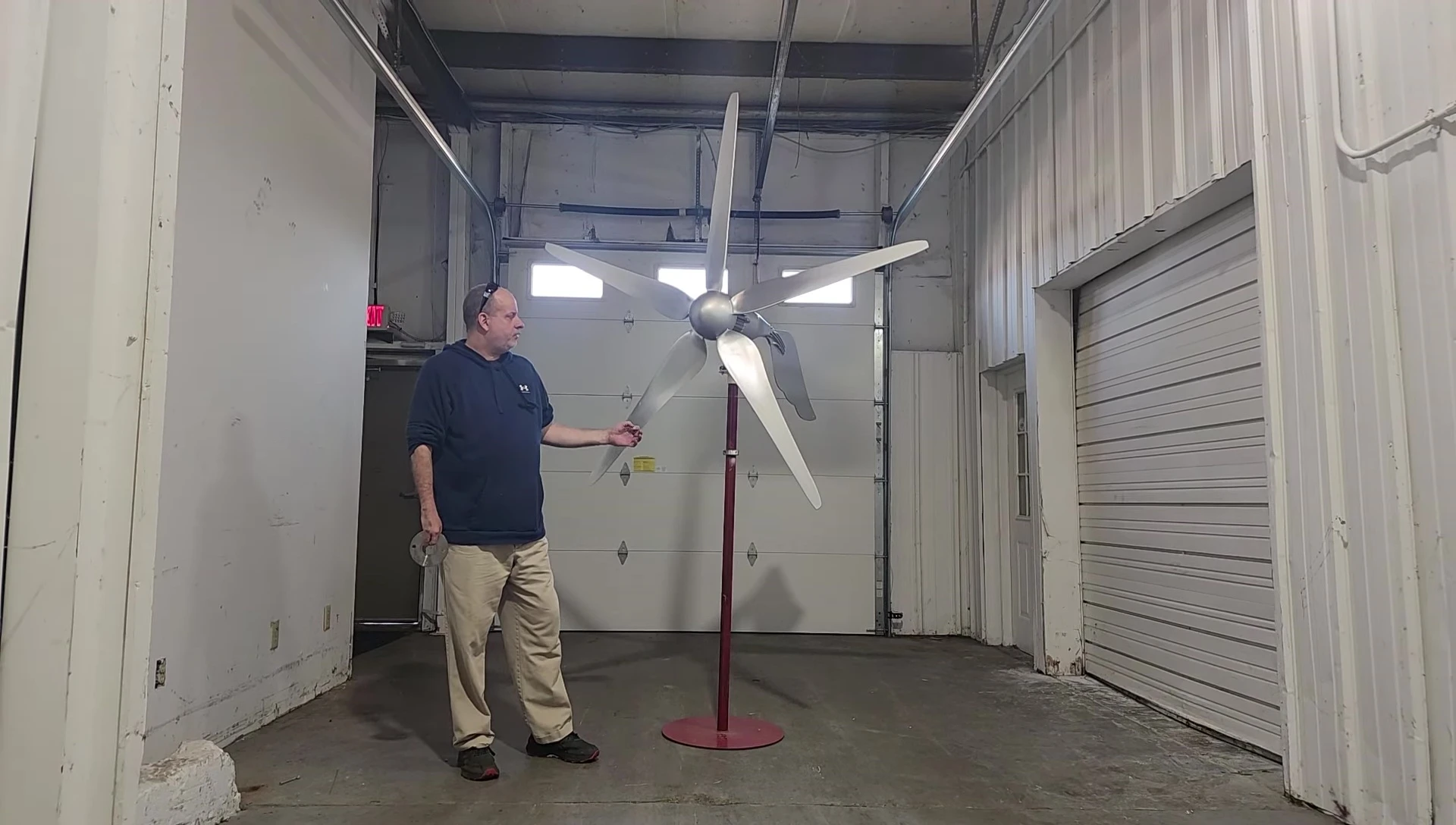 Close-up of the High Energy Pegasus 1500 wind turbine specifications