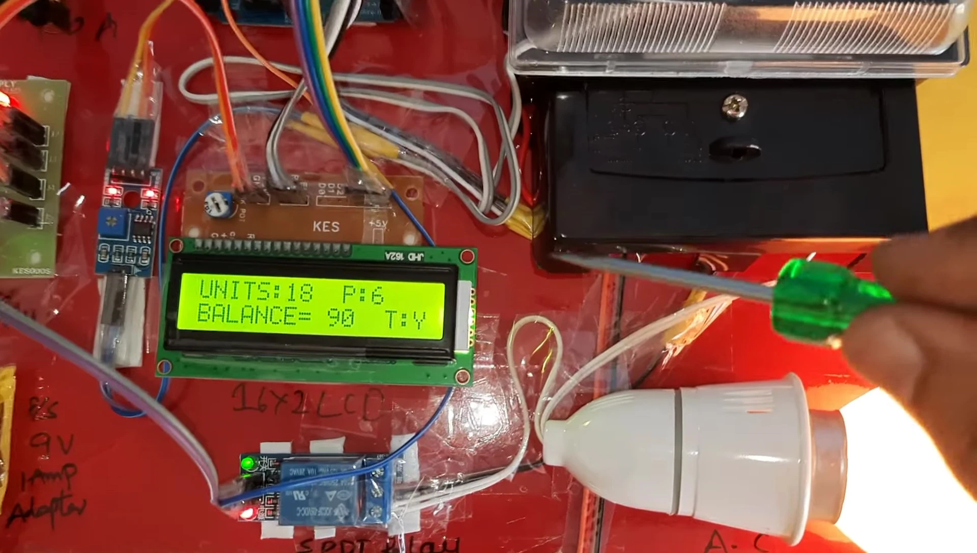 SMS alert showing power theft details
