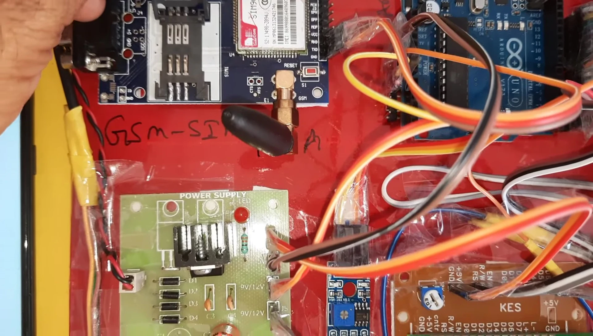 SIM card insertion into GSM module
